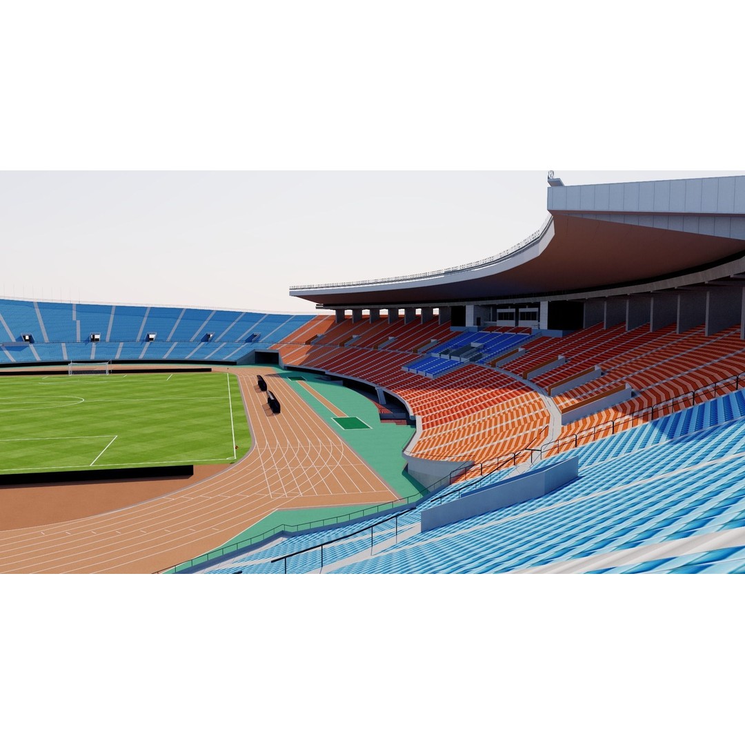 National Stadium Tokyo 3D Model – Historical Venue, FBX, OBJ Formats - View 6
