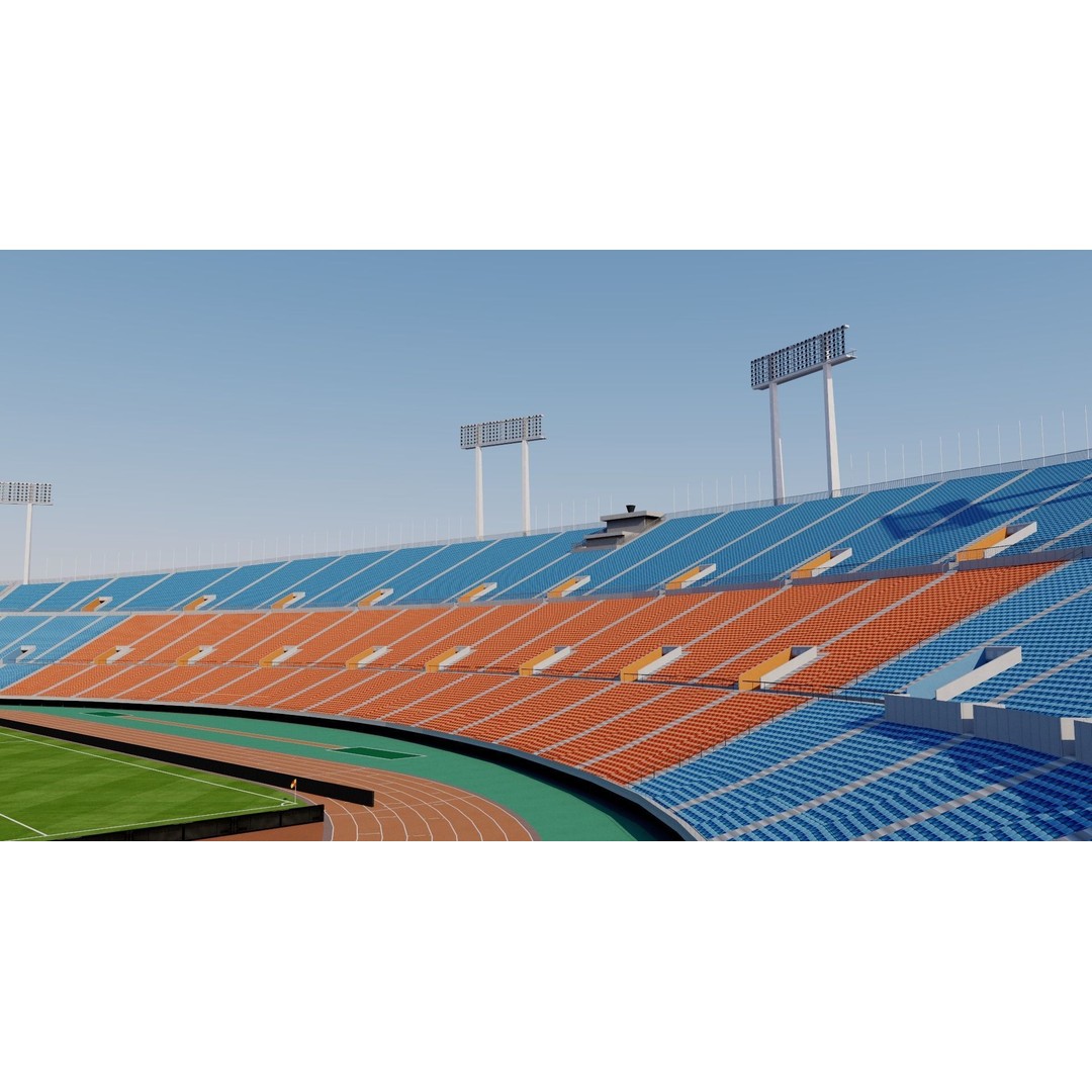 National Stadium Tokyo 3D Model – Historical Venue, FBX, OBJ Formats - View 7