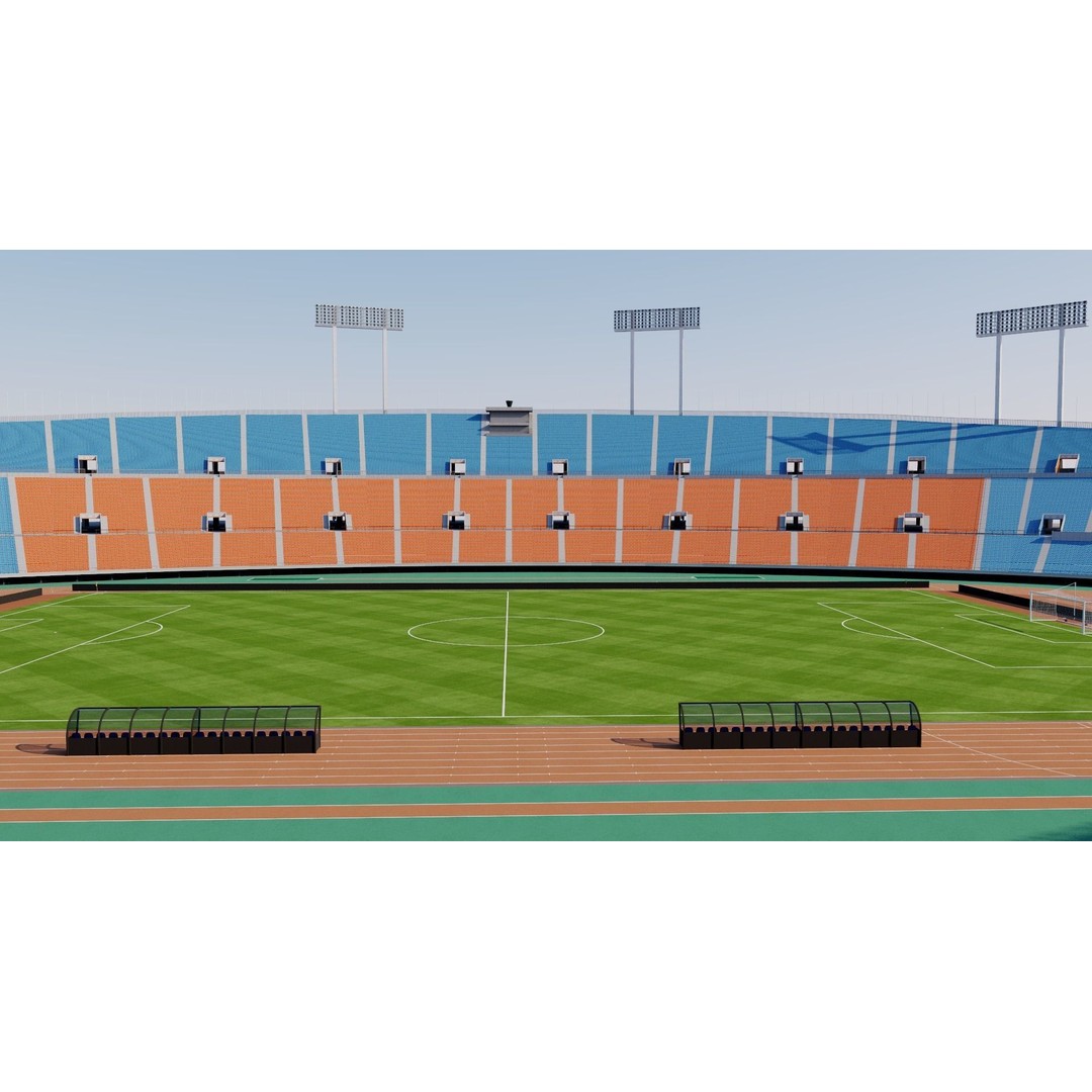 National Stadium Tokyo 3D Model – Historical Venue, FBX, OBJ Formats - View 8
