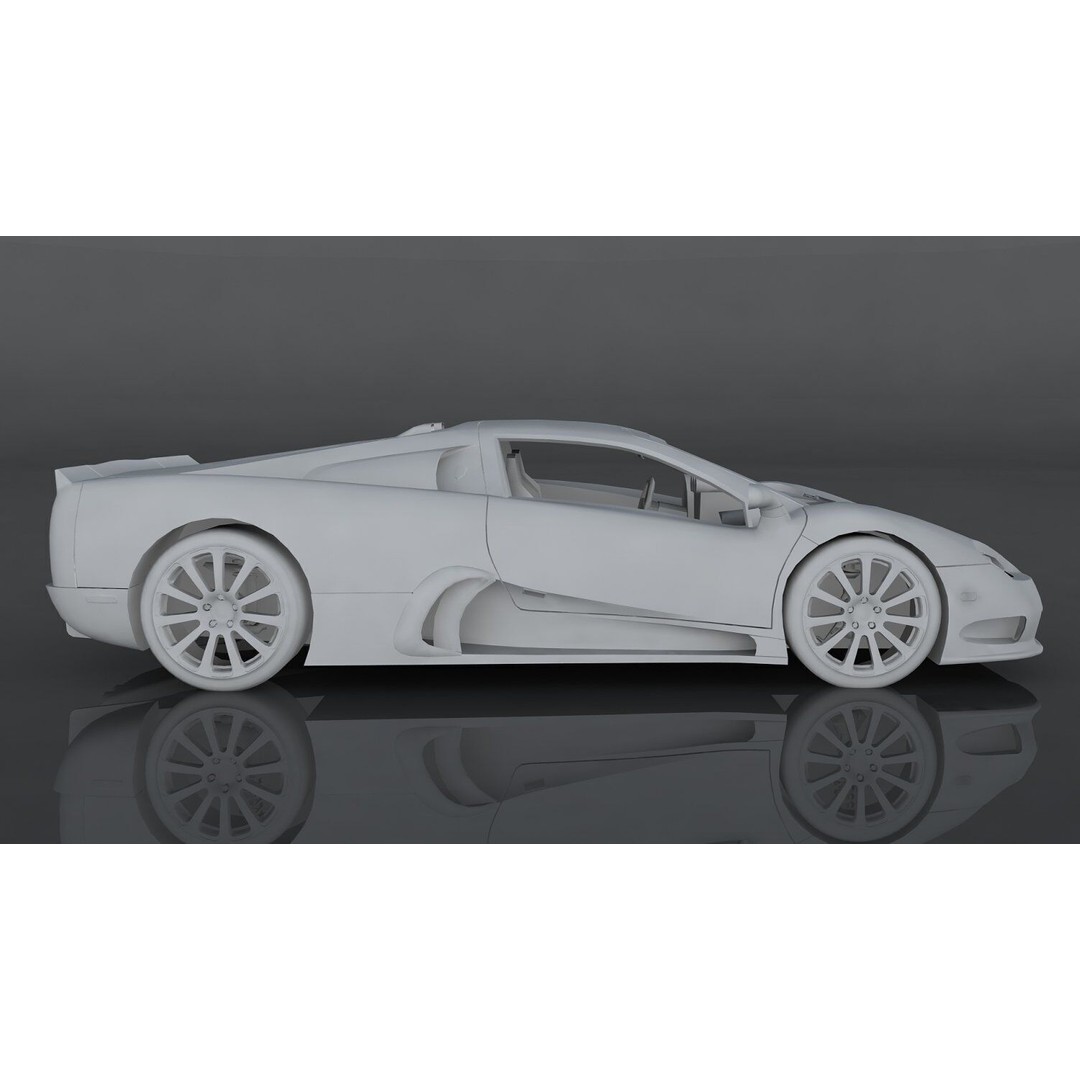 SSC Ultimate Aero 3D Model – Low Poly Game Asset, PBR Textures, FBX - View 11