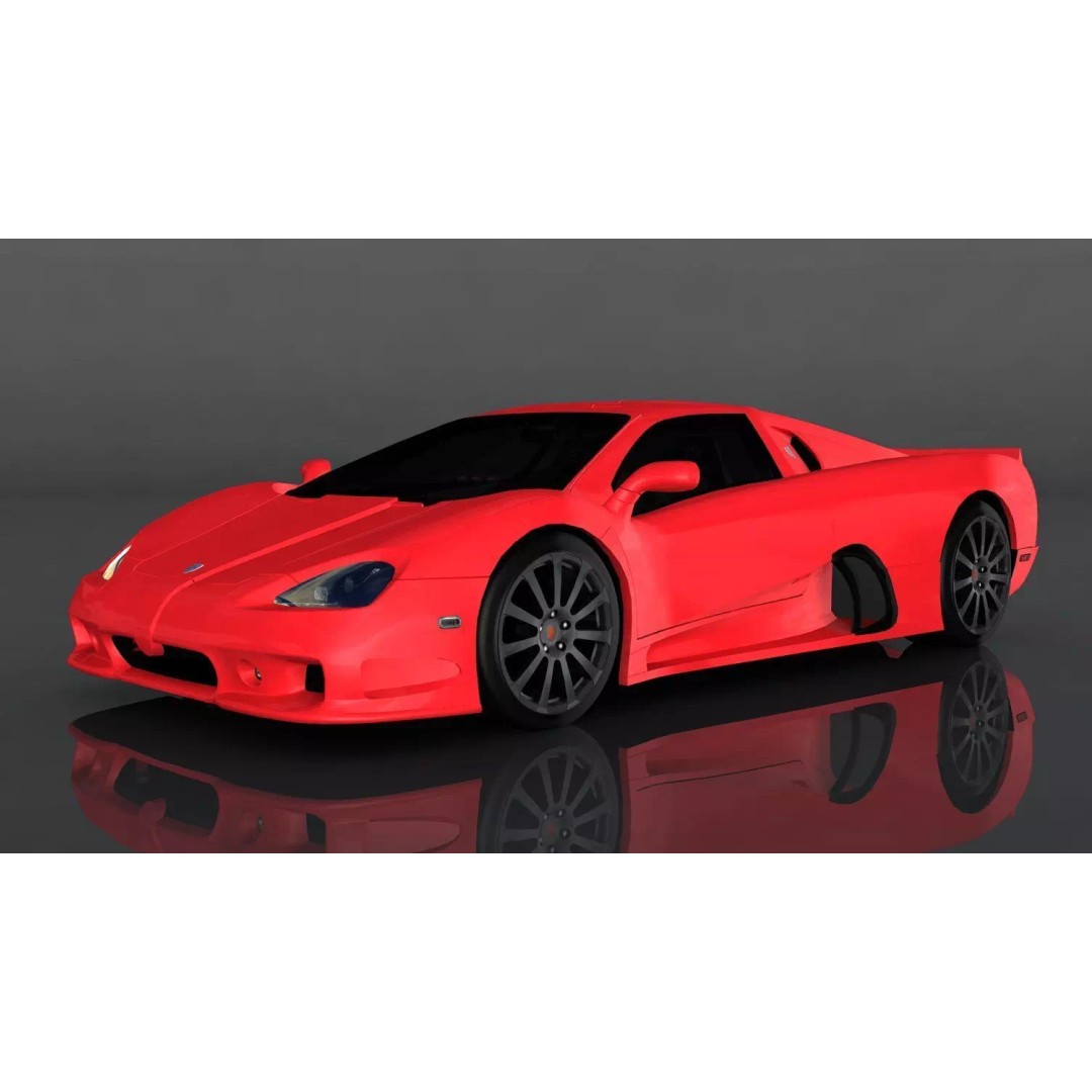 SSC Ultimate Aero 3D Model – Low Poly Game Asset, PBR Textures, FBX - View 2