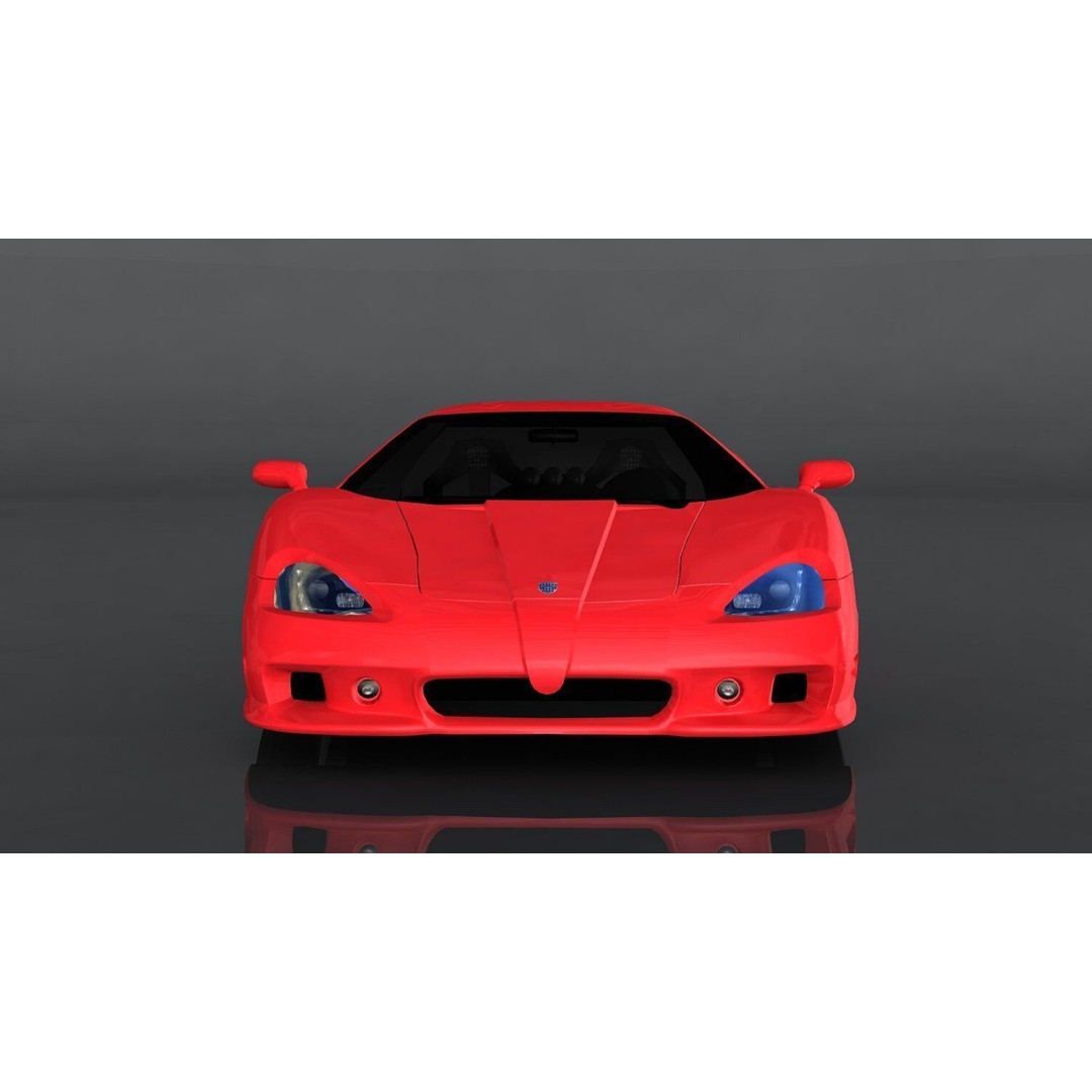 SSC Ultimate Aero 3D Model – Low Poly Game Asset, PBR Textures, FBX - View 3