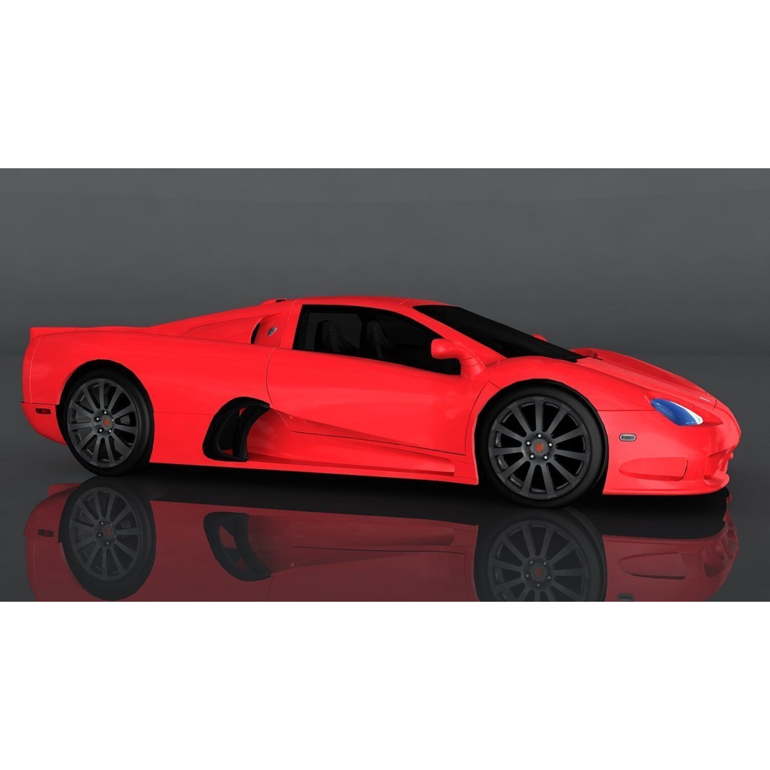 SSC Ultimate Aero 3D Model – Low Poly Game Asset, PBR Textures, FBX - View 4