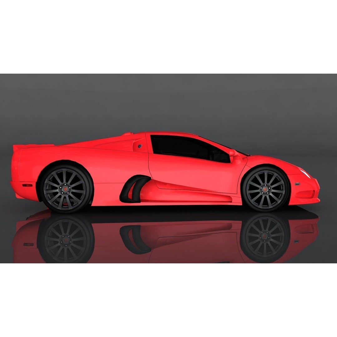 SSC Ultimate Aero 3D Model – Low Poly Game Asset, PBR Textures, FBX - View 5