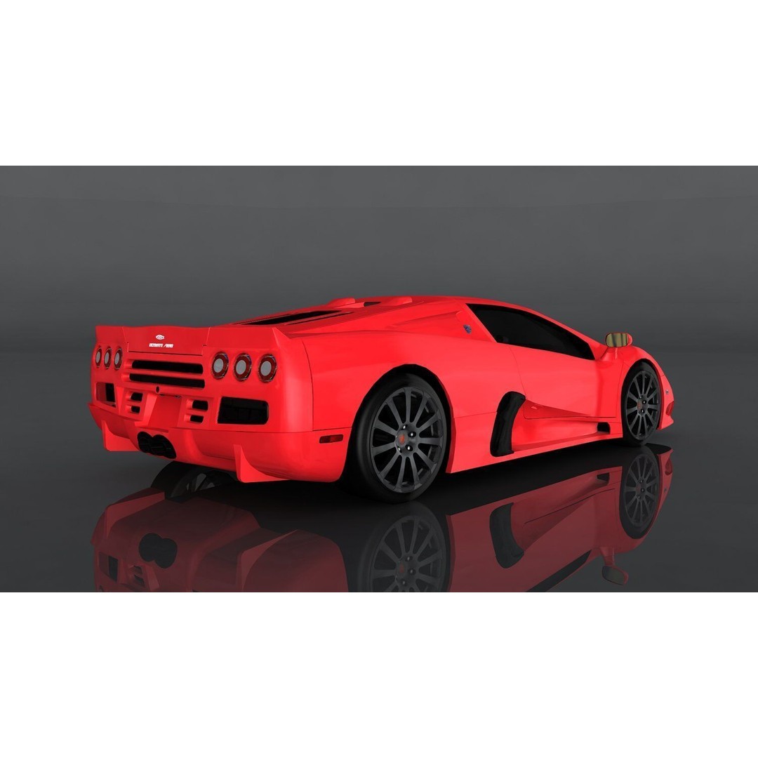 SSC Ultimate Aero 3D Model – Low Poly Game Asset, PBR Textures, FBX - View 6