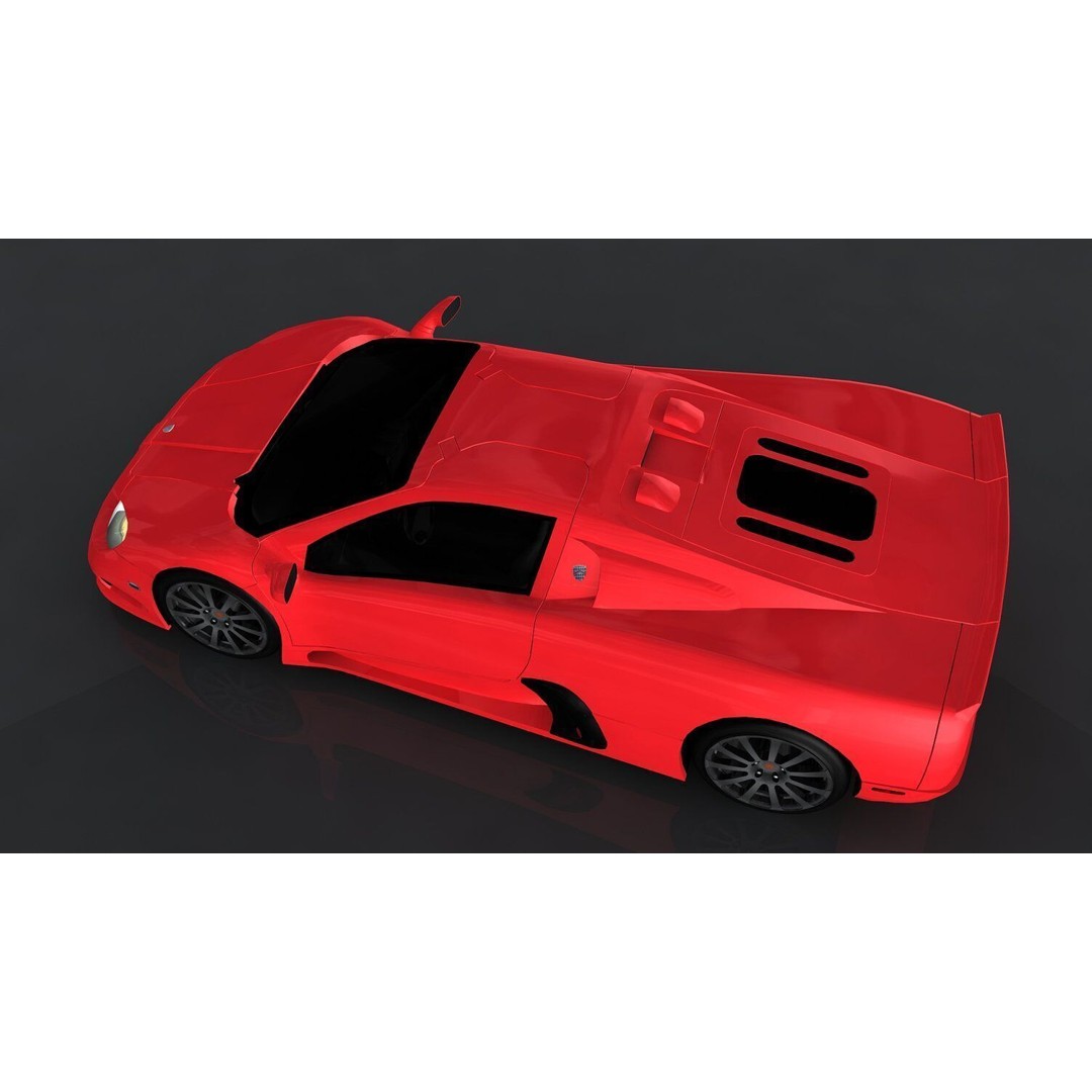SSC Ultimate Aero 3D Model – Low Poly Game Asset, PBR Textures, FBX - View 8