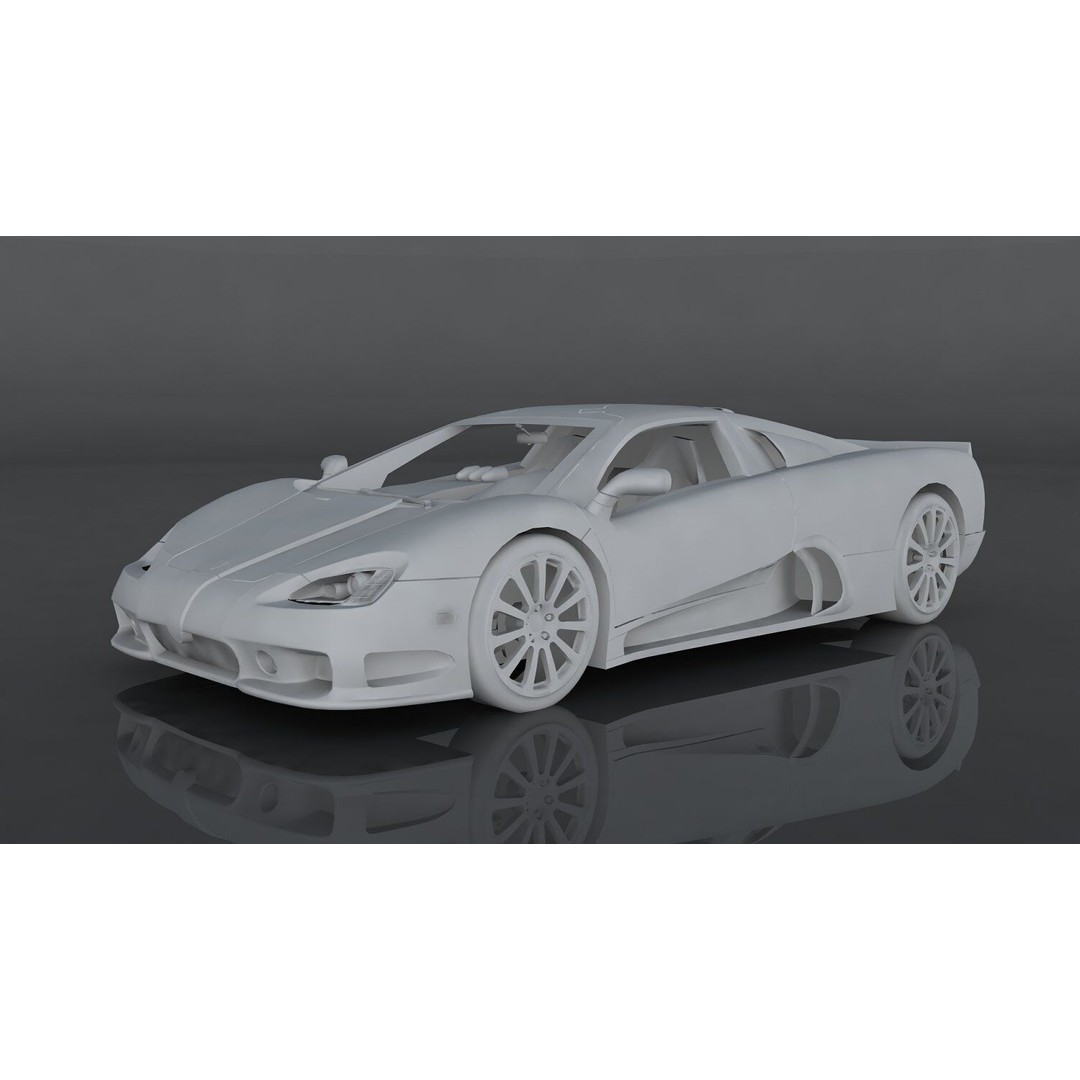 SSC Ultimate Aero 3D Model – Low Poly Game Asset, PBR Textures, FBX - View 9