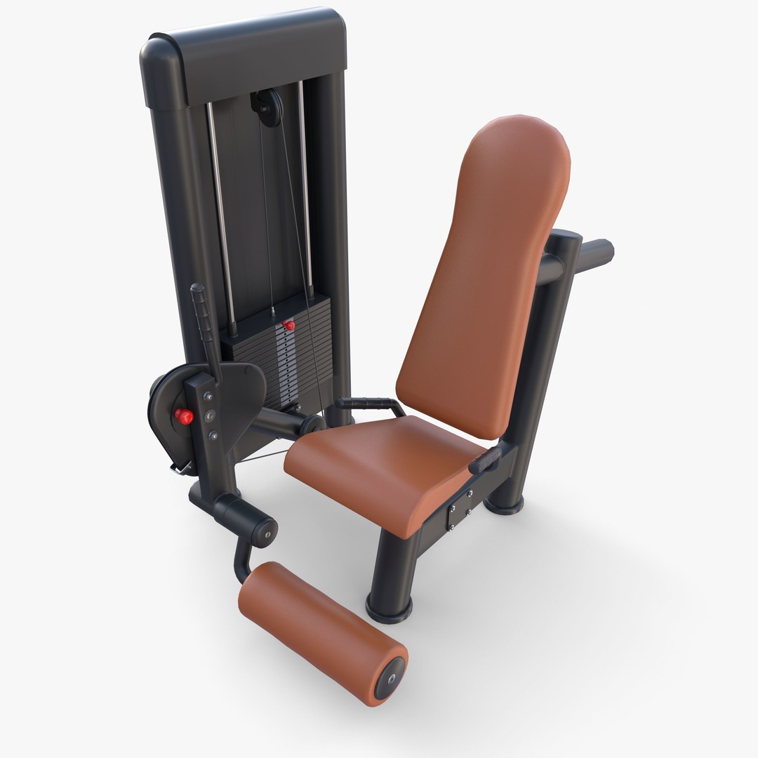 Leg Extension Machine 3D Model – Realistic Gym Equipment, PBR Textures - View 10