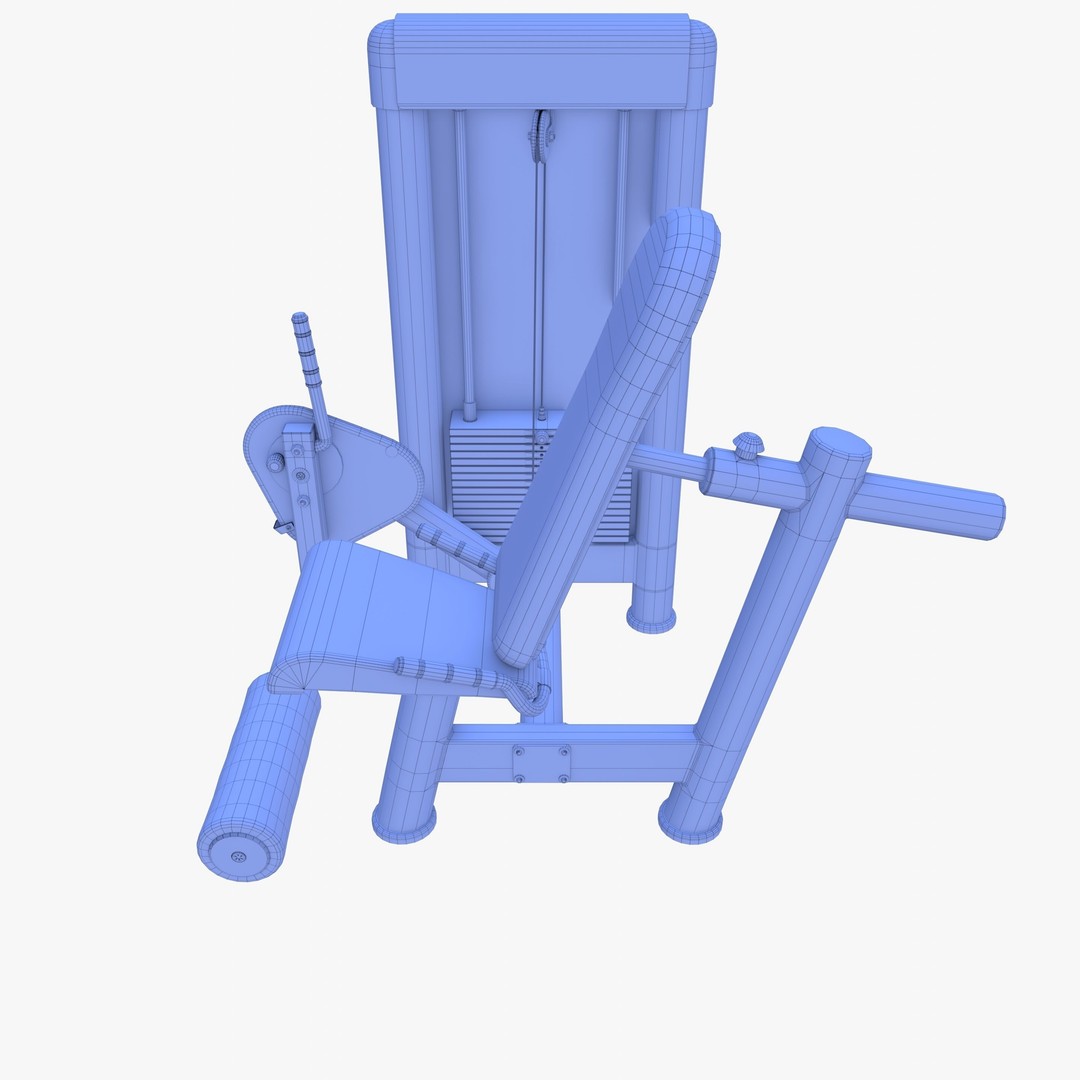 Leg Extension Machine 3D Model – Realistic Gym Equipment, PBR Textures - View 16