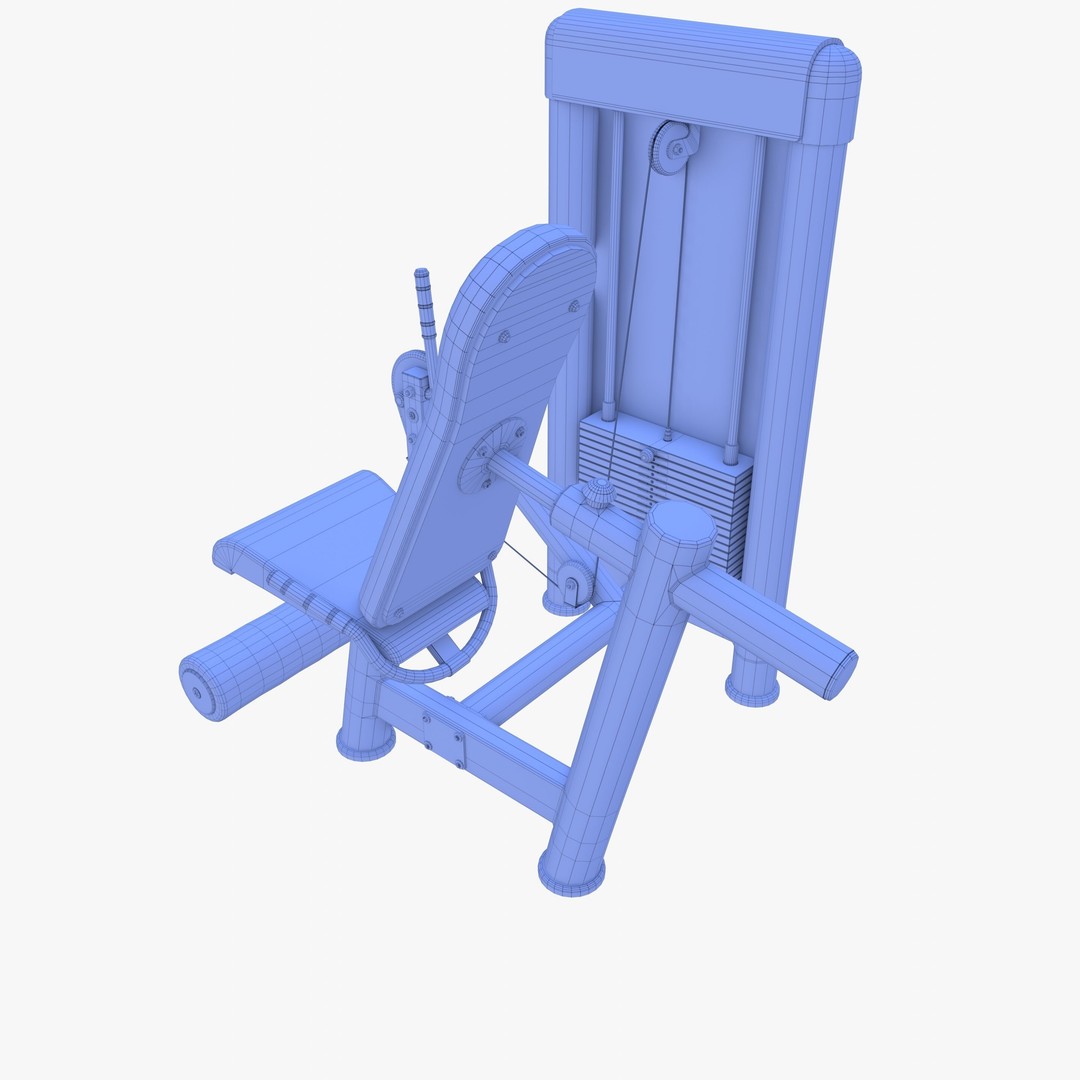 Leg Extension Machine 3D Model – Realistic Gym Equipment, PBR Textures - View 17