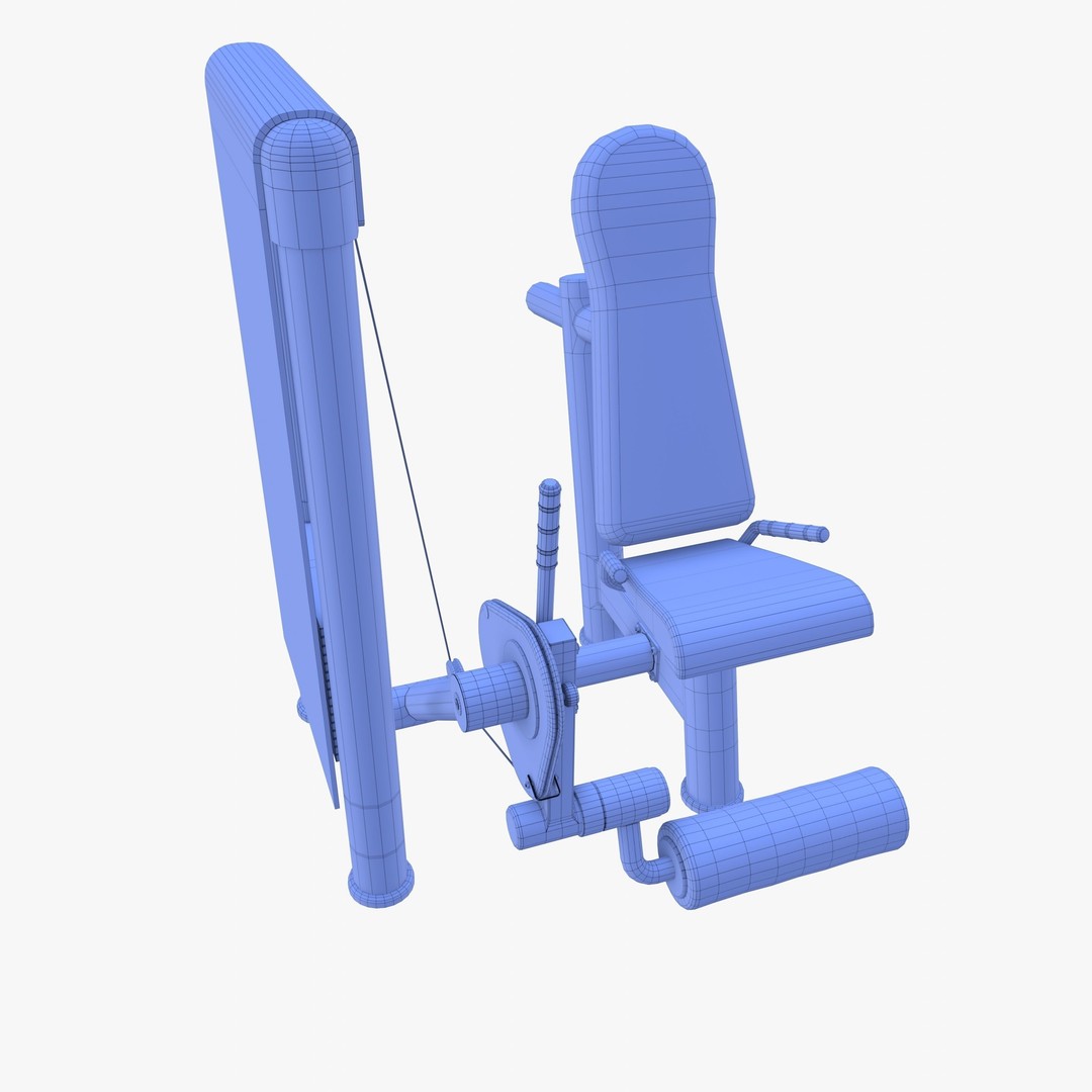Leg Extension Machine 3D Model – Realistic Gym Equipment, PBR Textures - View 18