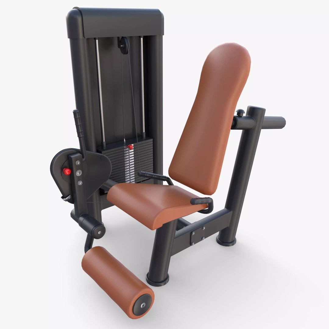 Leg Extension Machine 3D Model – Realistic Gym Equipment, PBR Textures - View 2