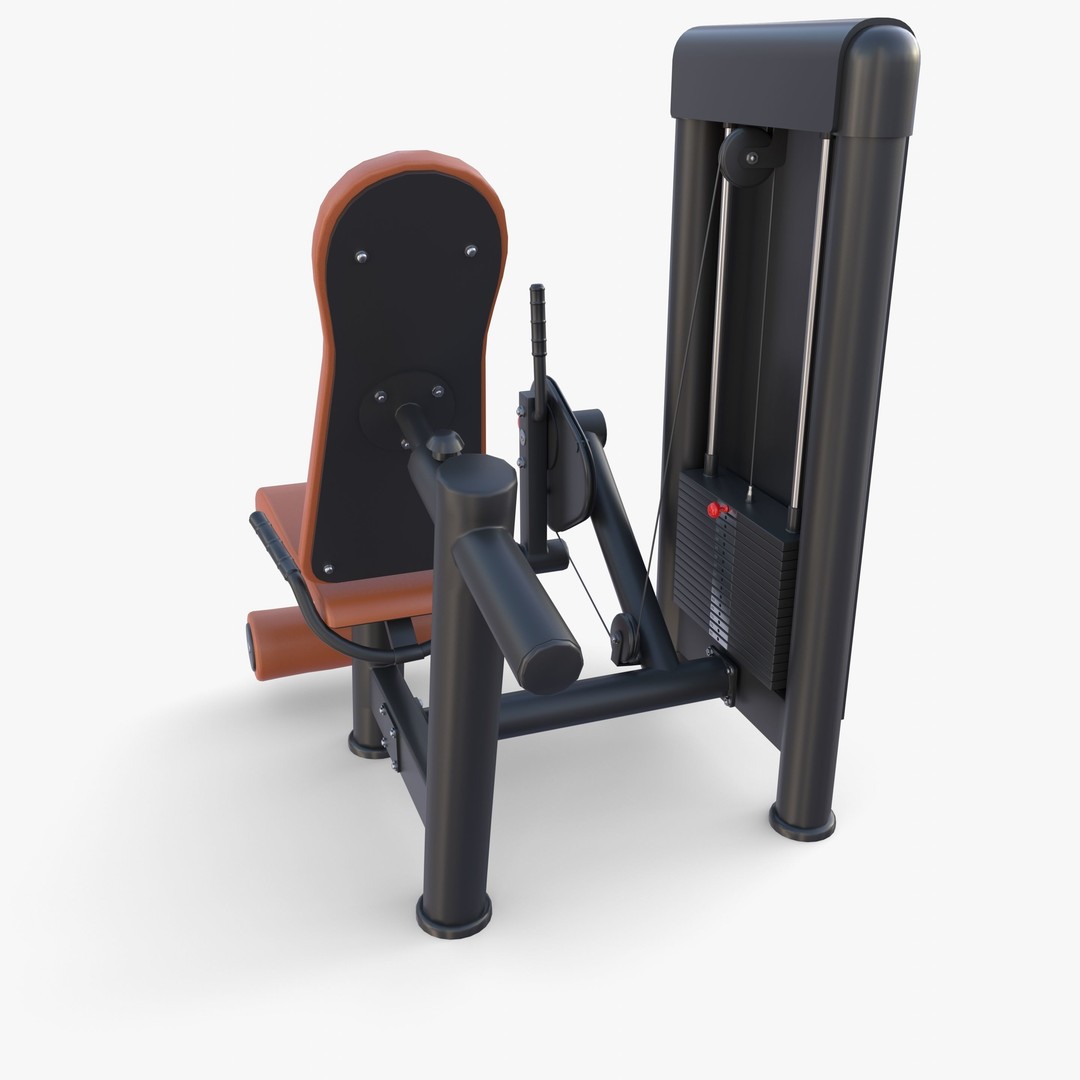 Leg Extension Machine 3D Model – Realistic Gym Equipment, PBR Textures - View 5
