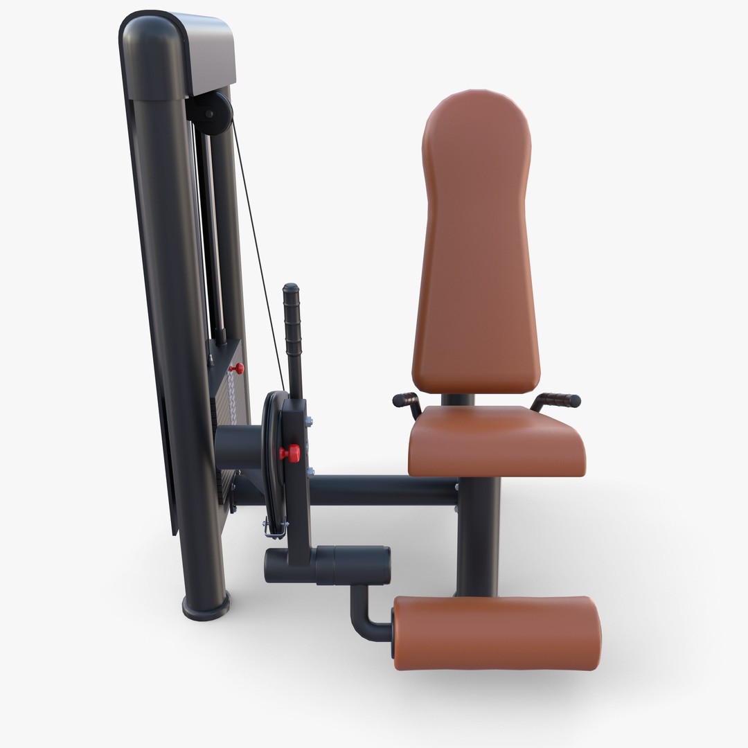Leg Extension Machine 3D Model – Realistic Gym Equipment, PBR Textures - View 7