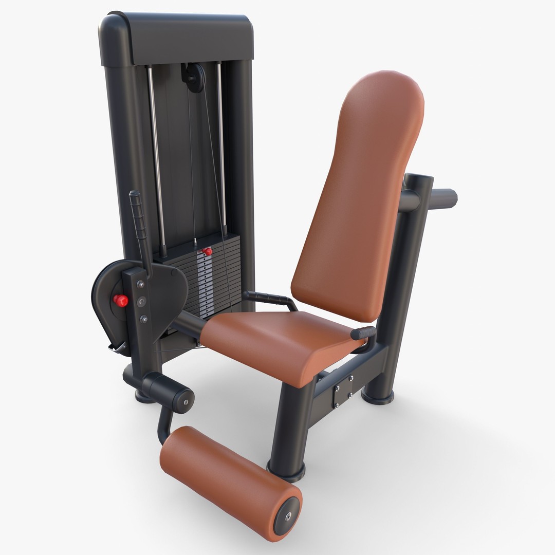Leg Extension Machine 3D Model – Realistic Gym Equipment, PBR Textures - View 8
