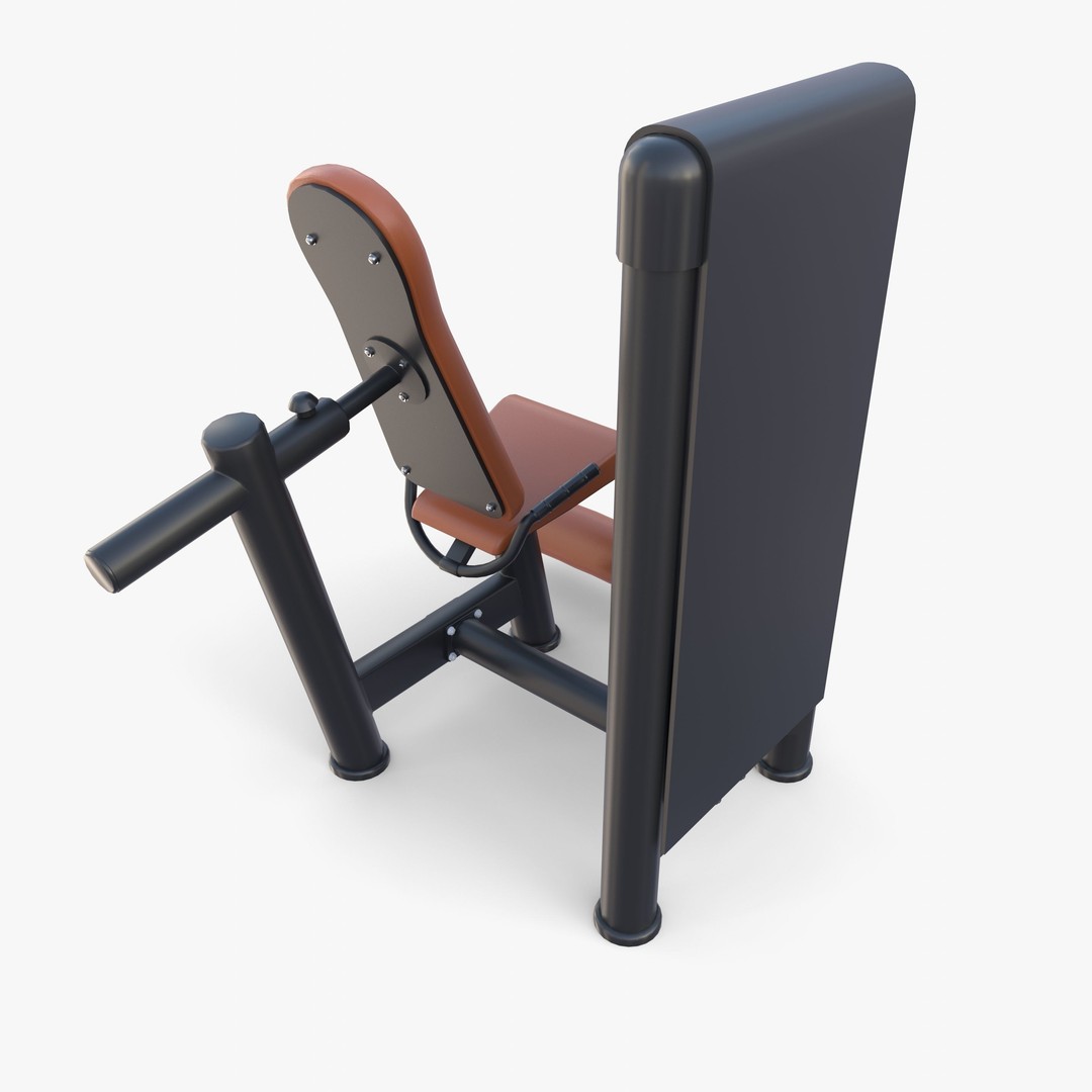 Leg Extension Machine 3D Model – Realistic Gym Equipment, PBR Textures - View 9