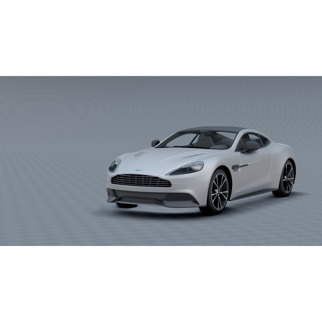 Aston Martin Vanquish 3D Model – Photorealistic Game-Ready Asset, Blender