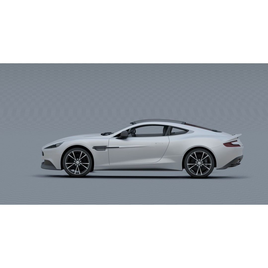 Aston Martin Vanquish 3D Model – Photorealistic Game-Ready Asset, Blender - View 3