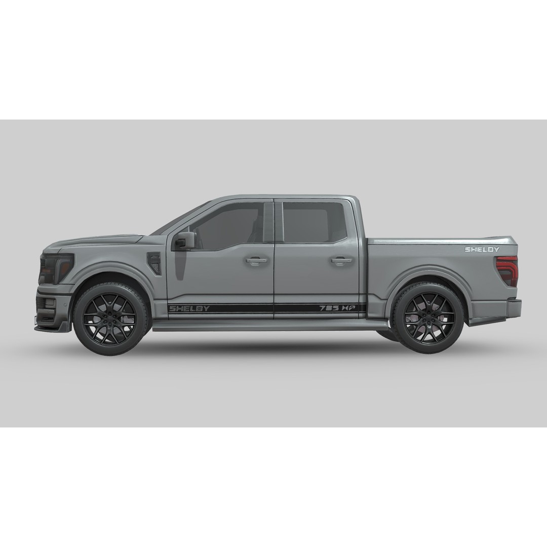 Shelby F-150 Super Snake 3D Model – Low Poly Game Asset, FBX - View 4