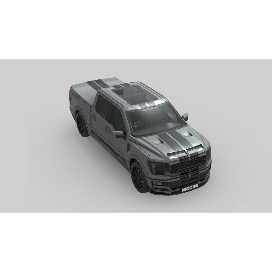 Shelby F-150 Super Snake 3D Model – Low Poly Game Asset, FBX - View 5