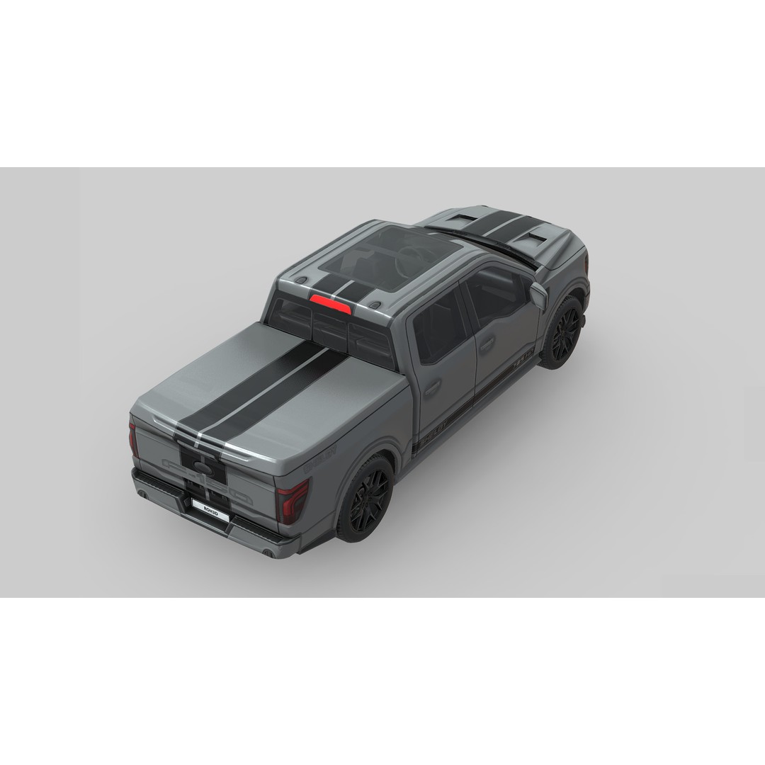 Shelby F-150 Super Snake 3D Model – Low Poly Game Asset, FBX - View 6