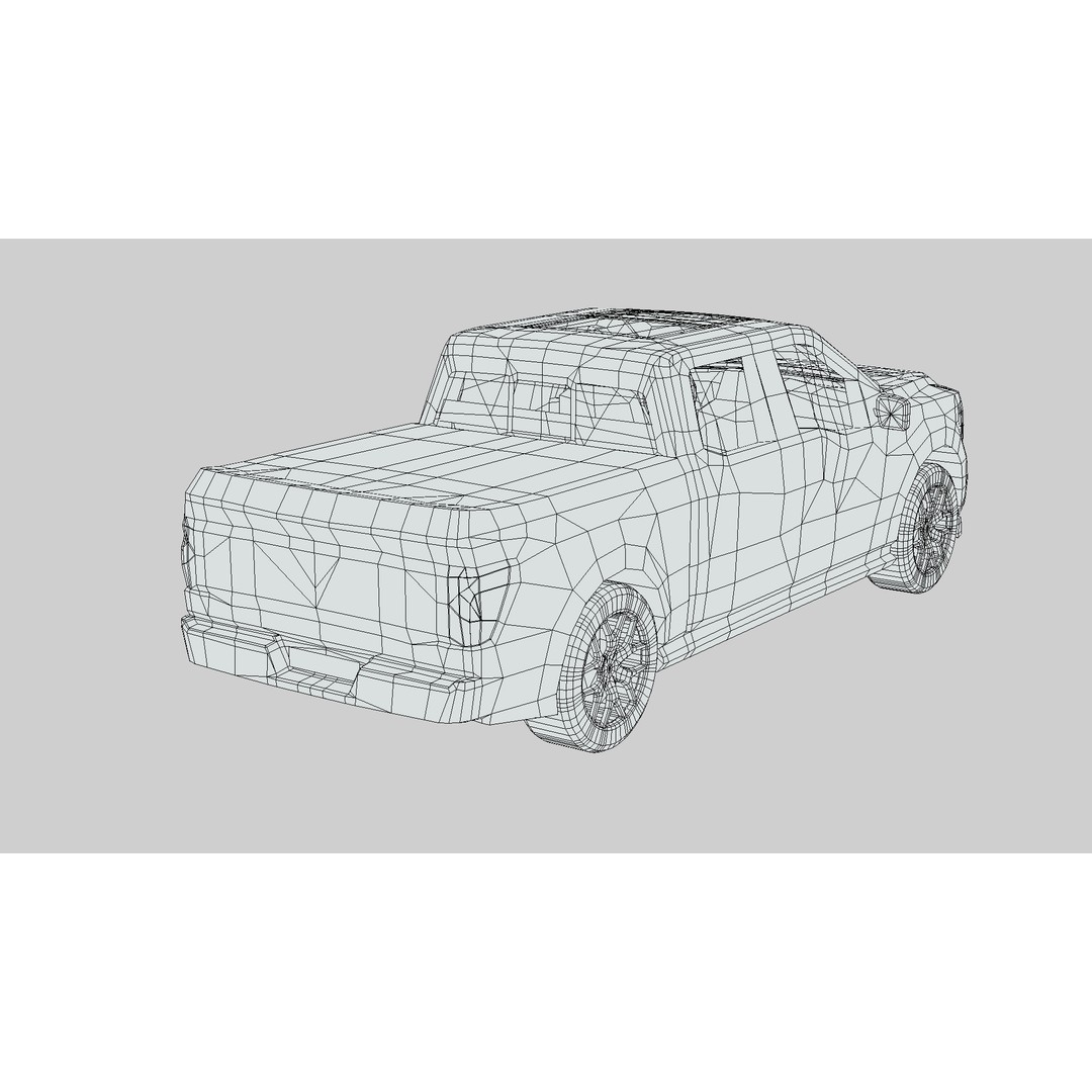 Shelby F-150 Super Snake 3D Model – Low Poly Game Asset, FBX - View 7