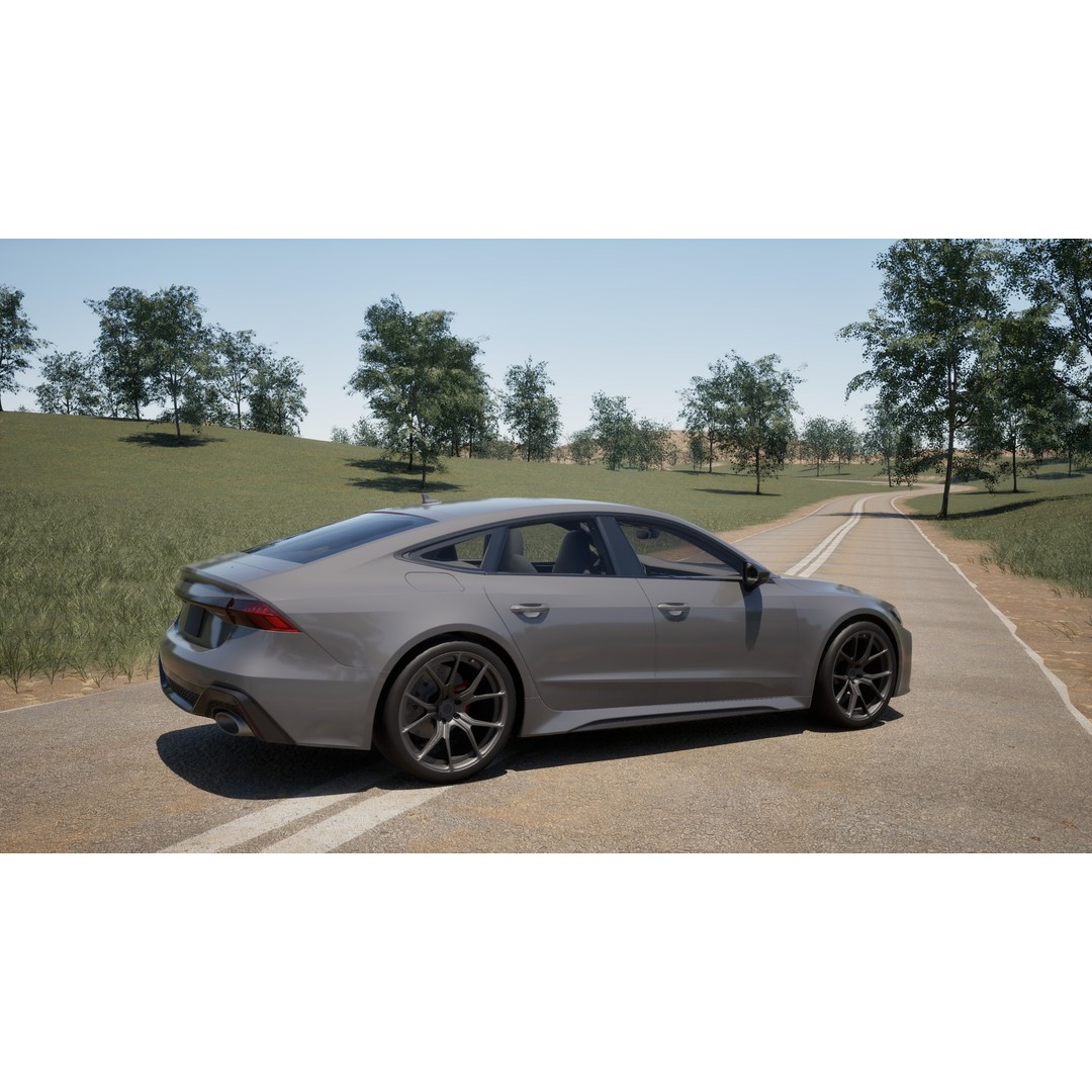 Audi RS7 C8 3D Model – Low Poly Game Asset, FBX, OBJ, Blender - View 12
