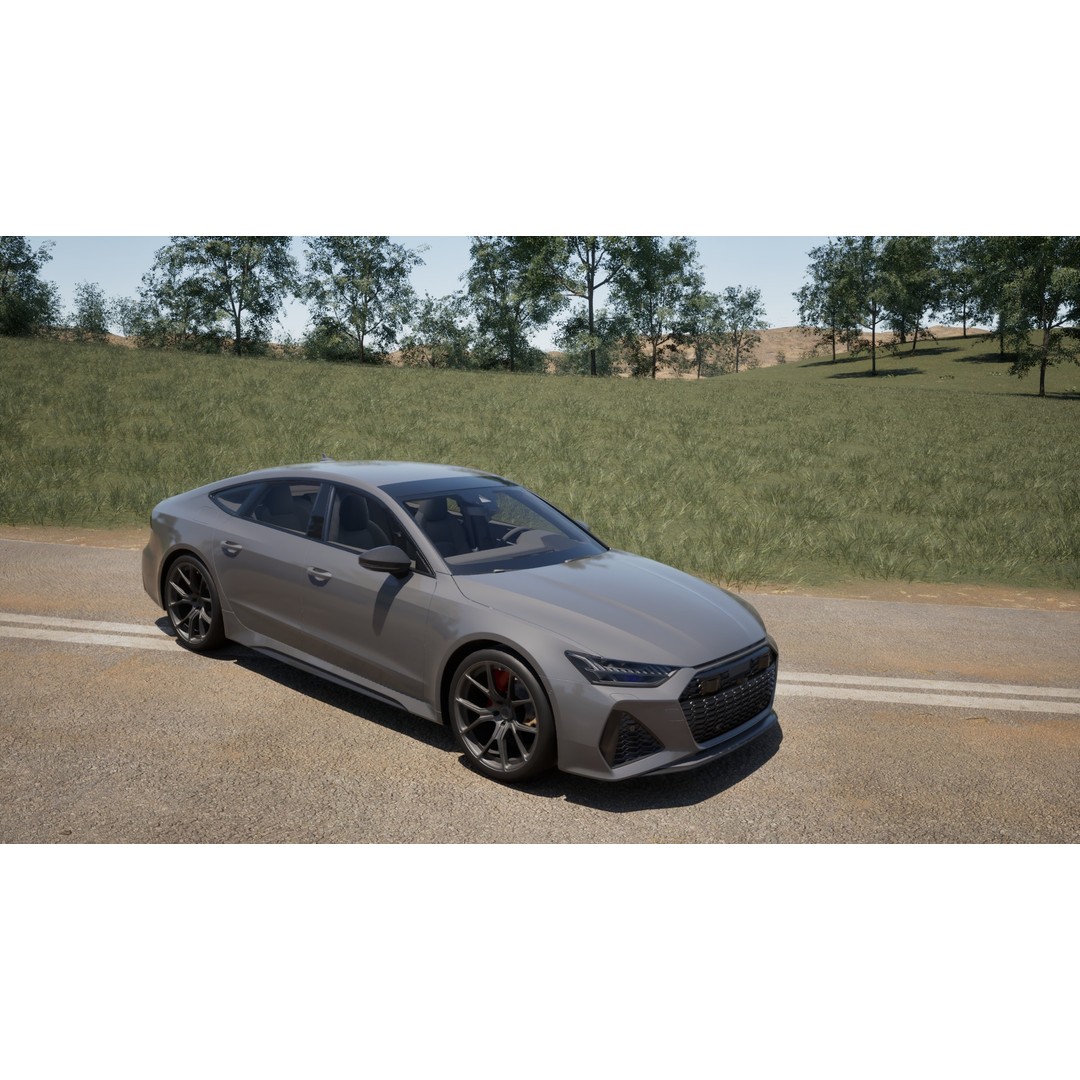 Audi RS7 C8 3D Model – Low Poly Game Asset, FBX, OBJ, Blender - View 13