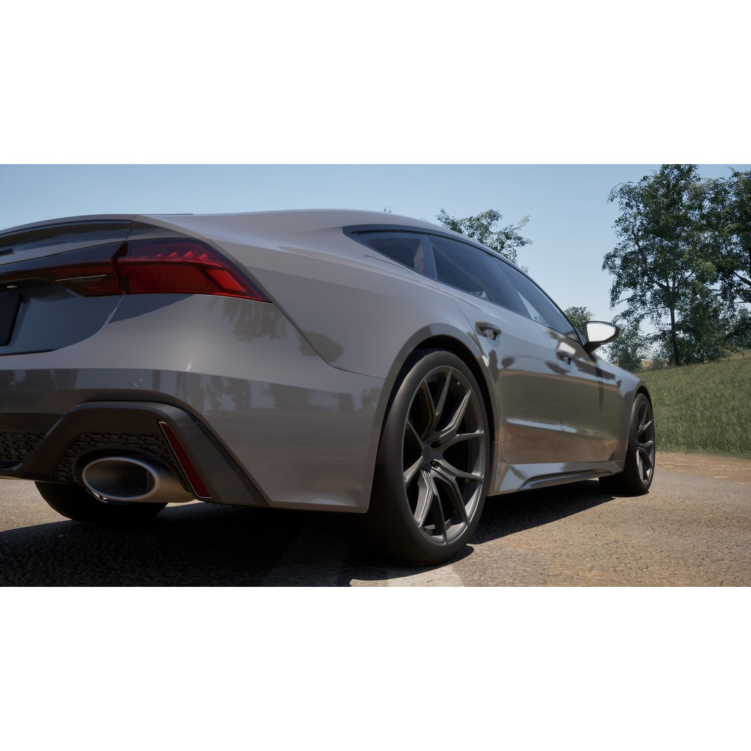 Audi RS7 C8 3D Model – Low Poly Game Asset, FBX, OBJ, Blender - View 14
