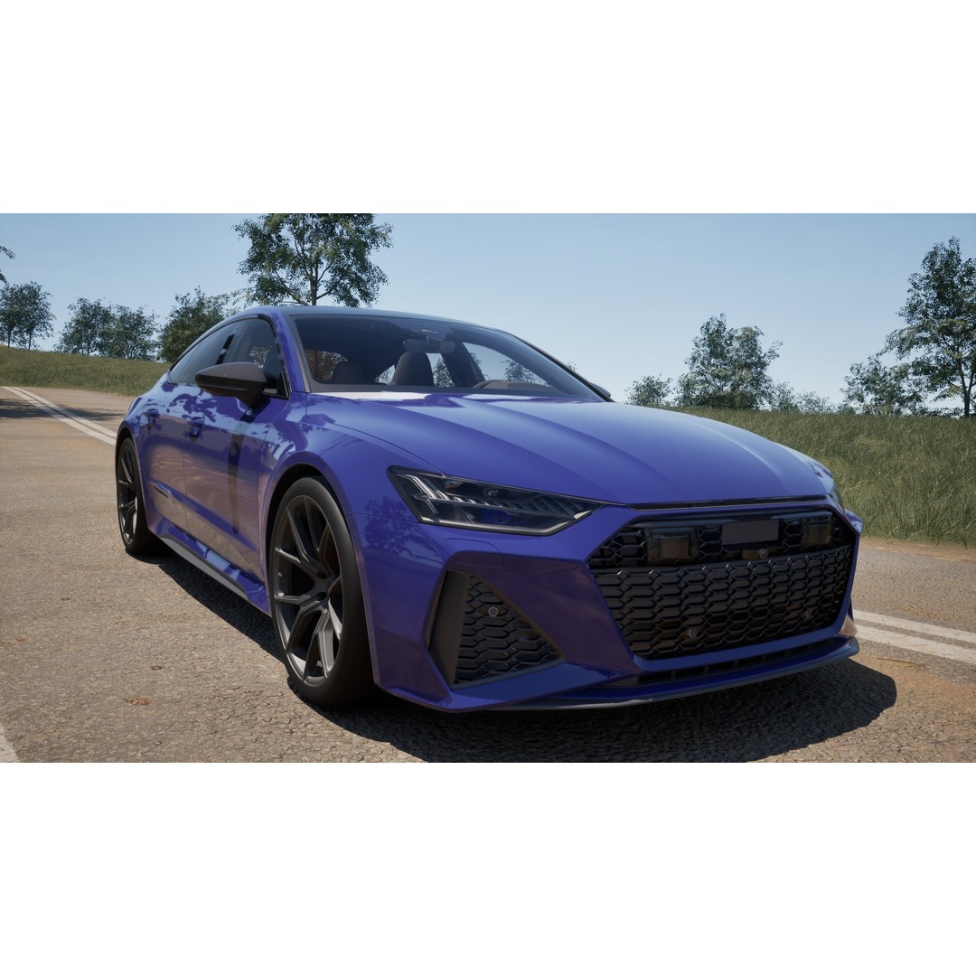 Audi RS7 C8 3D Model – Low Poly Game Asset, FBX, OBJ, Blender - View 17