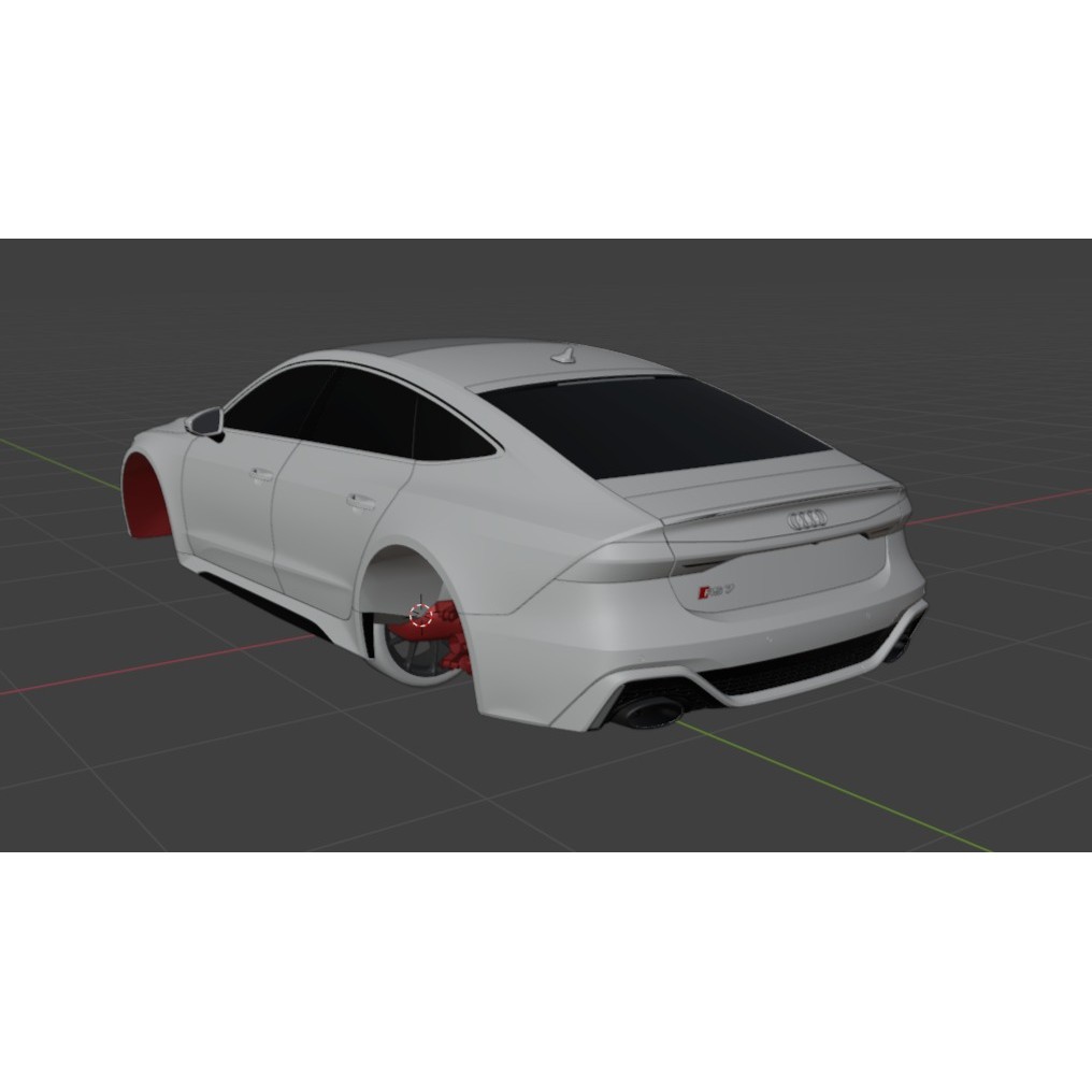 Audi RS7 C8 3D Model – Low Poly Game Asset, FBX, OBJ, Blender - View 18