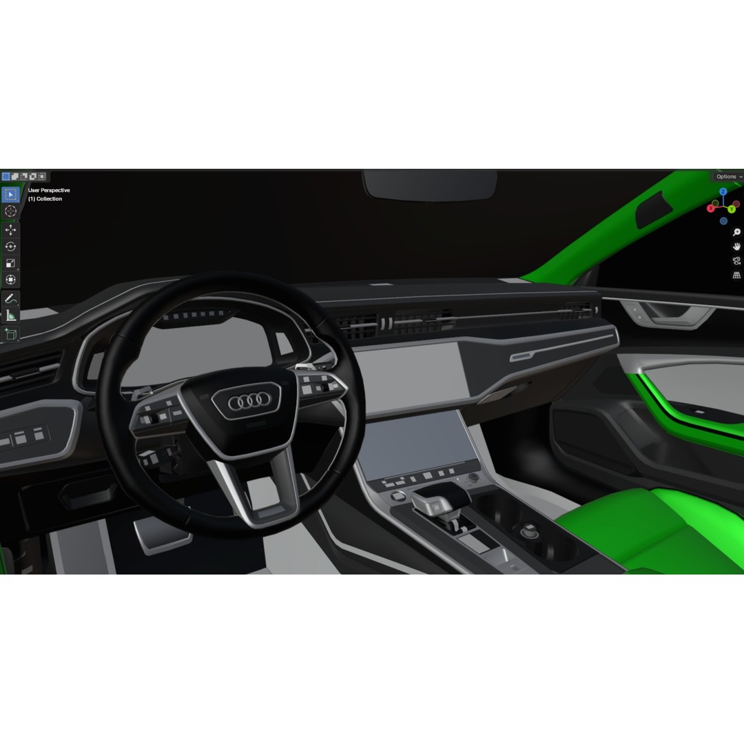 Audi RS7 C8 3D Model – Low Poly Game Asset, FBX, OBJ, Blender - View 21