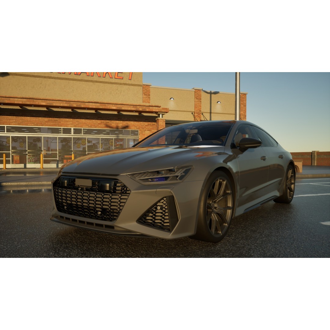 Audi RS7 C8 3D Model – Low Poly Game Asset, FBX, OBJ, Blender - View 3