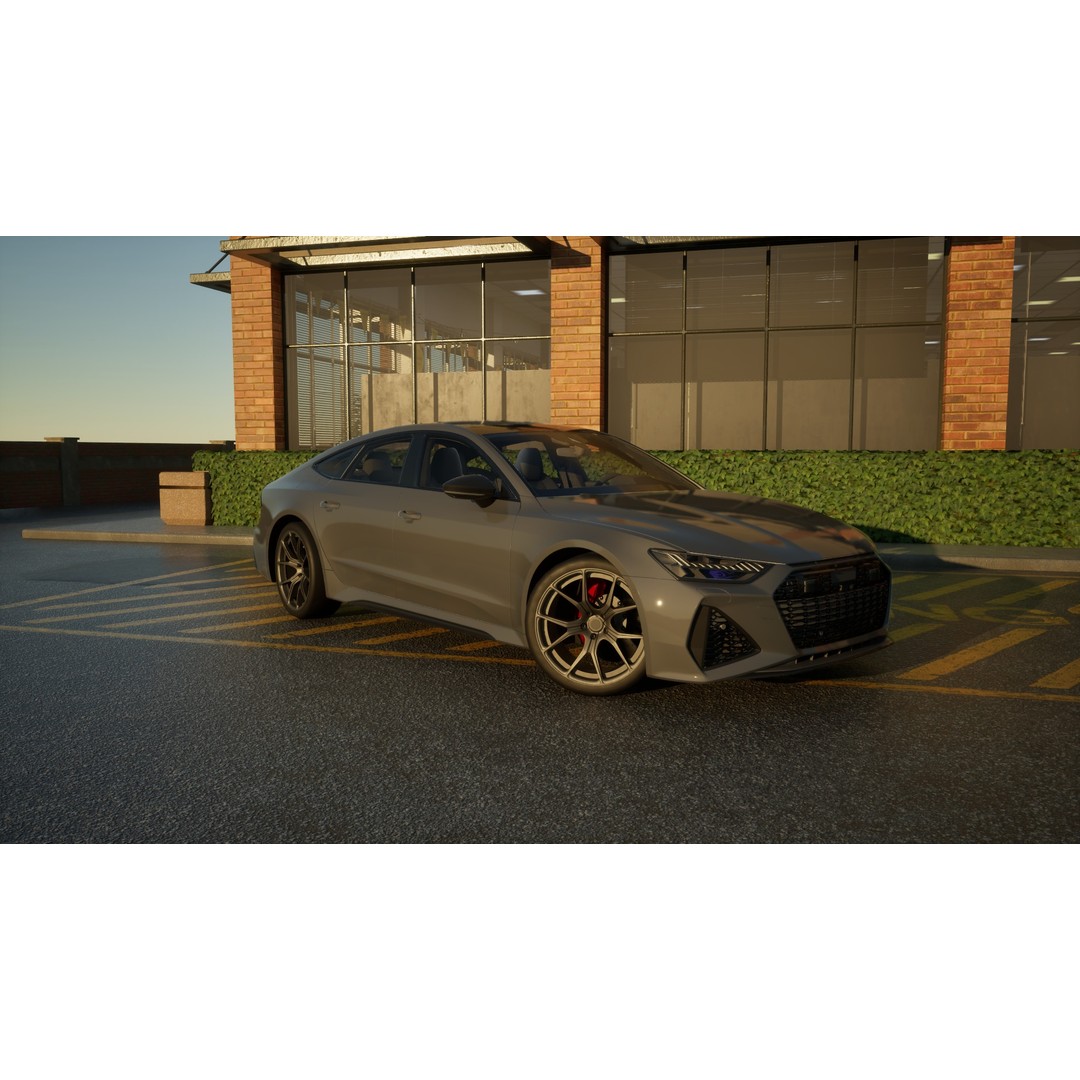 Audi RS7 C8 3D Model – Low Poly Game Asset, FBX, OBJ, Blender - View 4