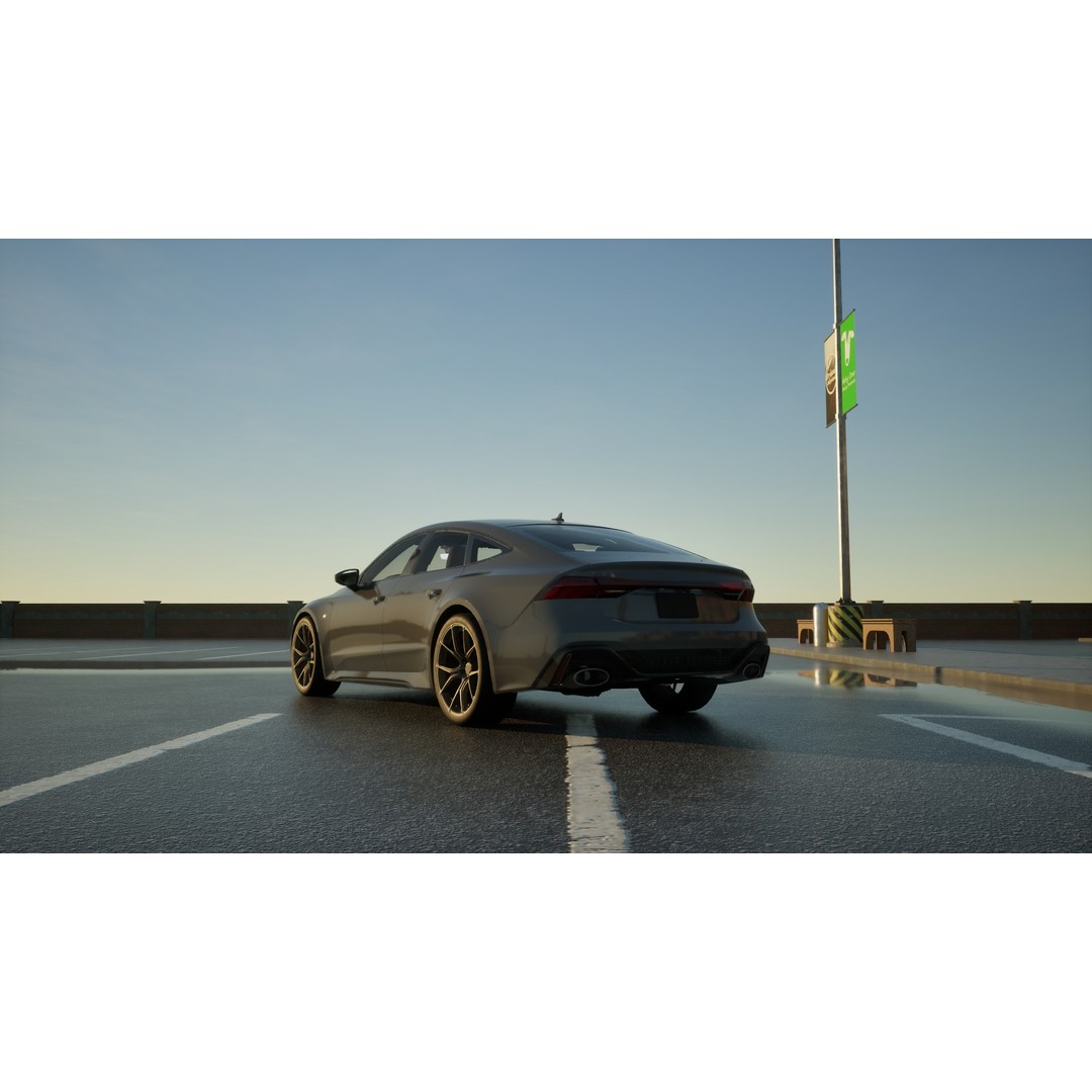 Audi RS7 C8 3D Model – Low Poly Game Asset, FBX, OBJ, Blender - View 5