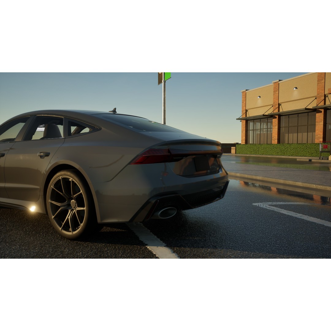 Audi RS7 C8 3D Model – Low Poly Game Asset, FBX, OBJ, Blender - View 6