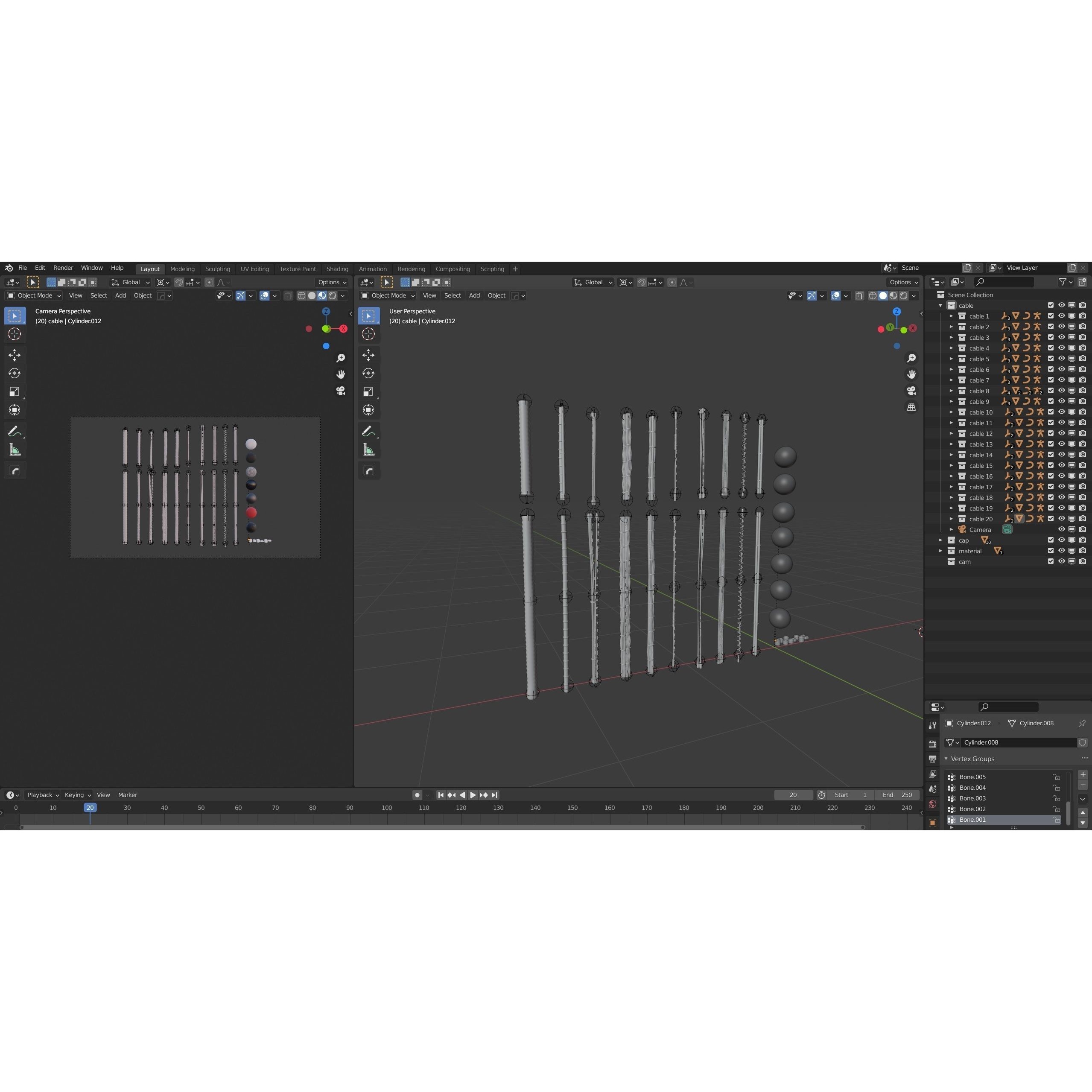 Cable Set 02 - Game-Ready 3D Model