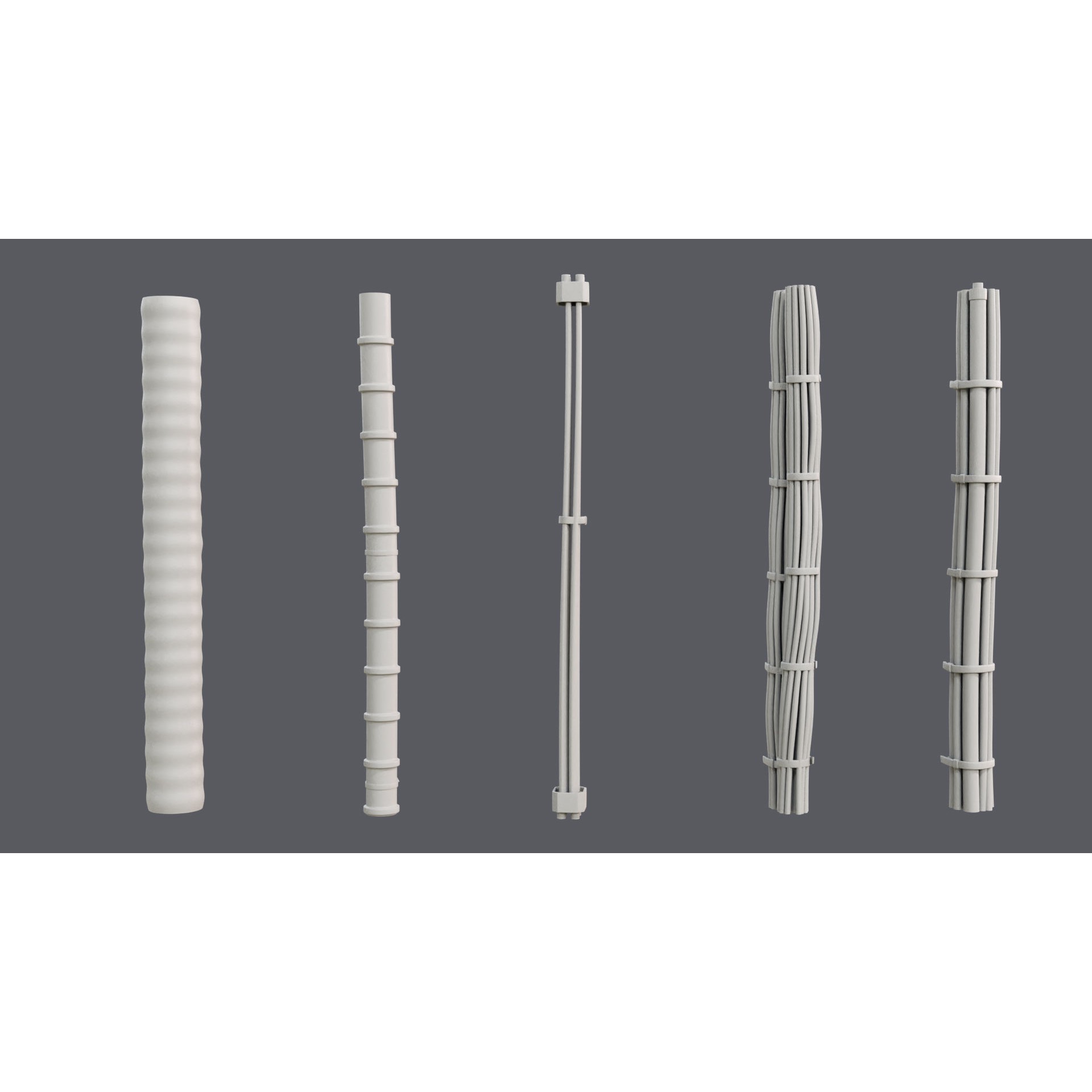 Cable Set 02 - Game-Ready 3D Model - View 14