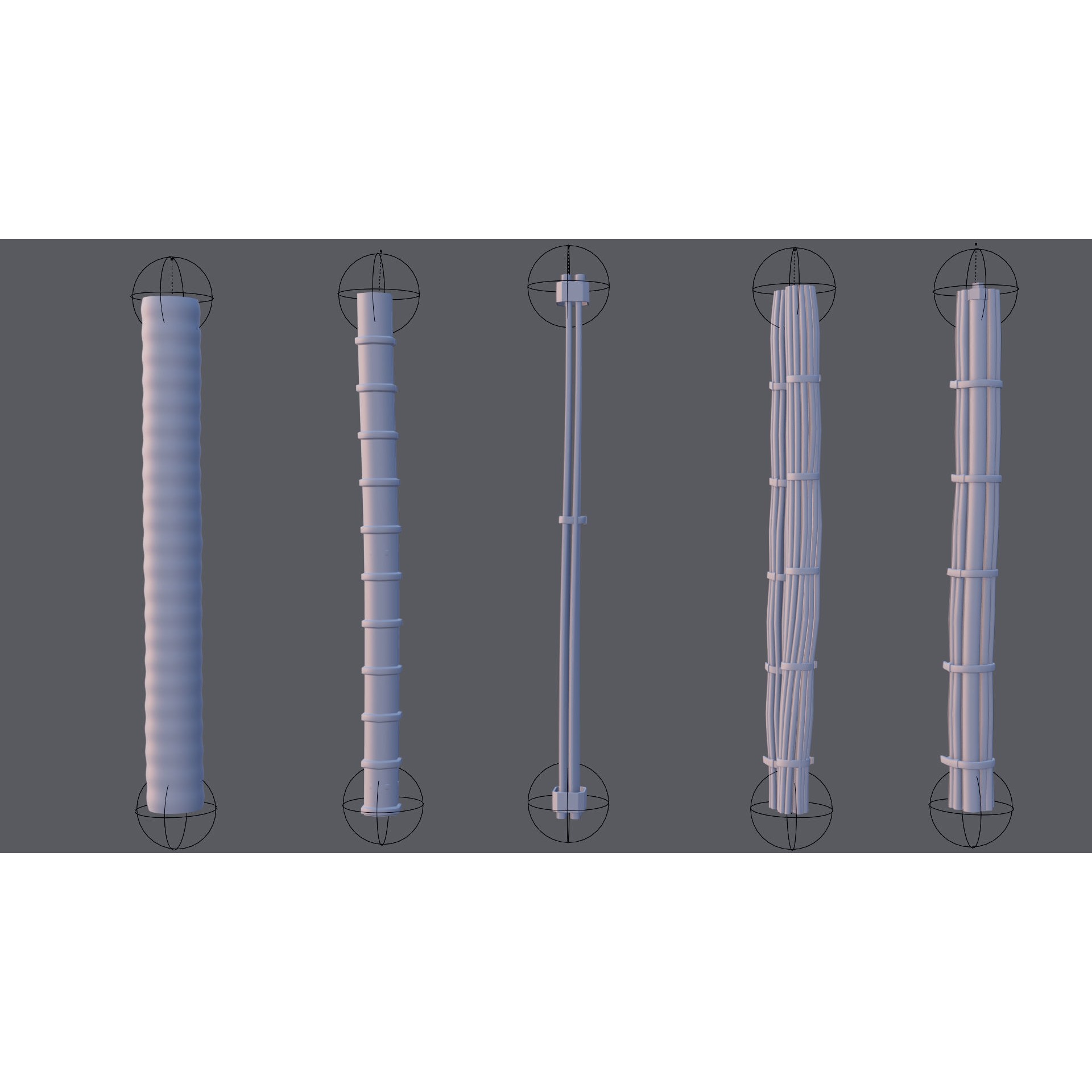 Cable Set 02 - Game-Ready 3D Model - View 17