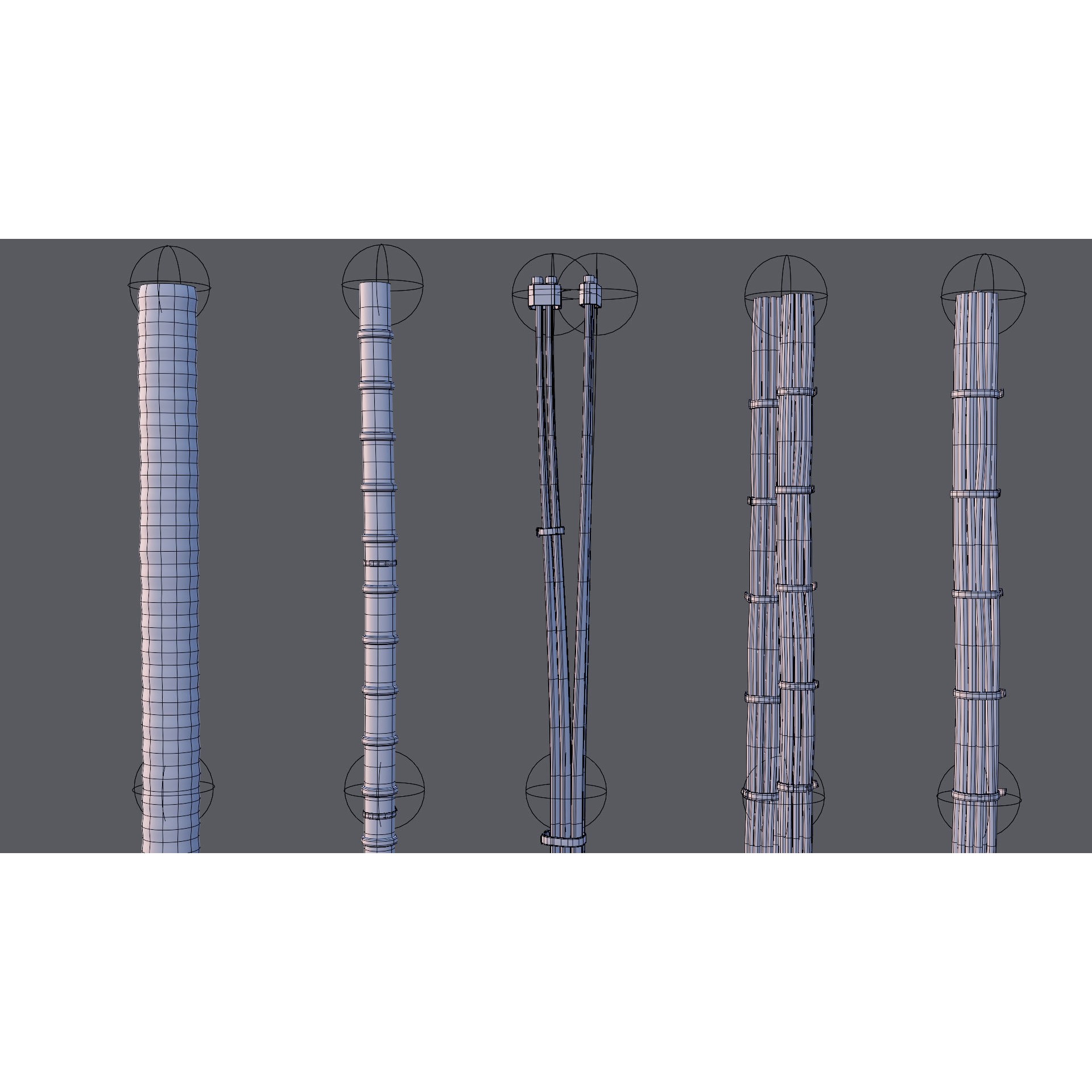 Cable Set 02 - Game-Ready 3D Model - View 21