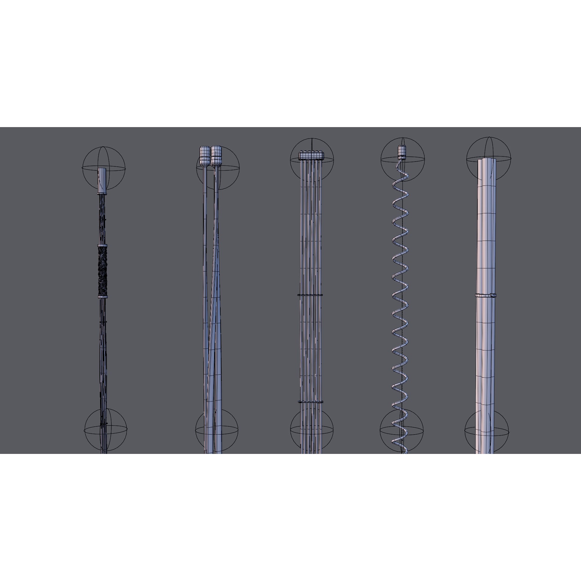 Cable Set 02 - Game-Ready 3D Model - View 22