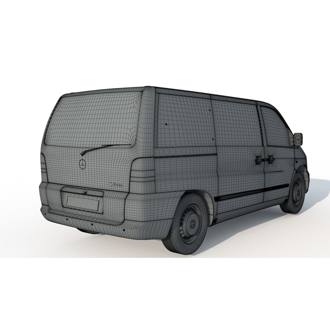 Mercedes Benz Vito 3D Model – Detailed Vehicle Asset, FBX, PBR