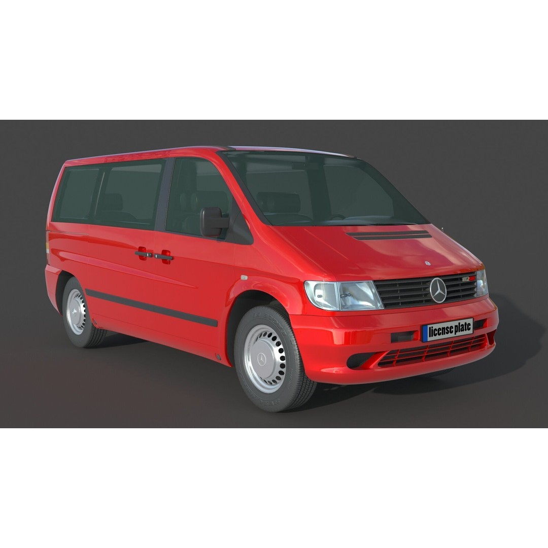Mercedes Benz Vito 3D Model – Detailed Vehicle Asset, FBX, PBR - View 4