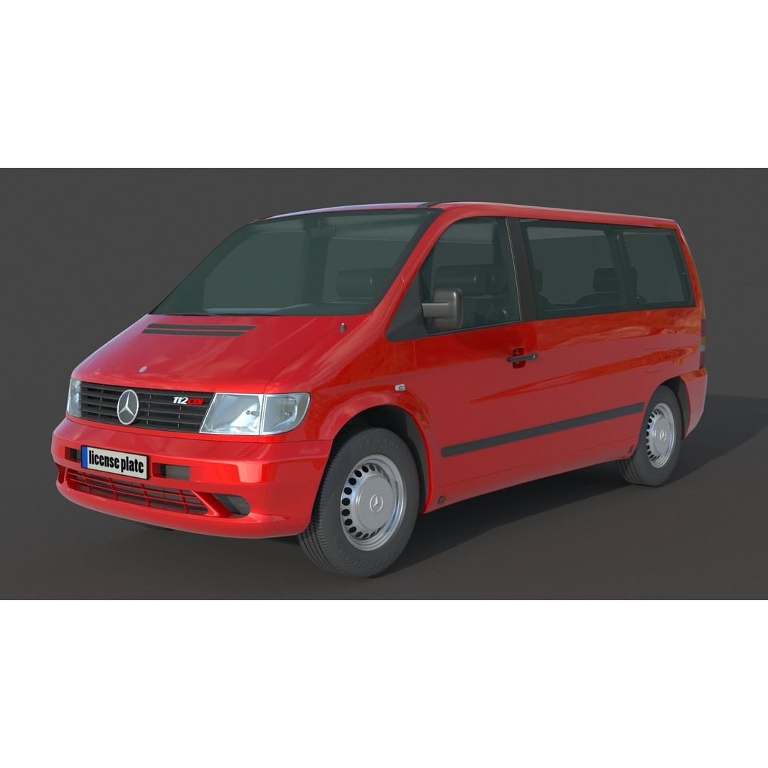 Mercedes Benz Vito 3D Model – Detailed Vehicle Asset, FBX, PBR - View 6