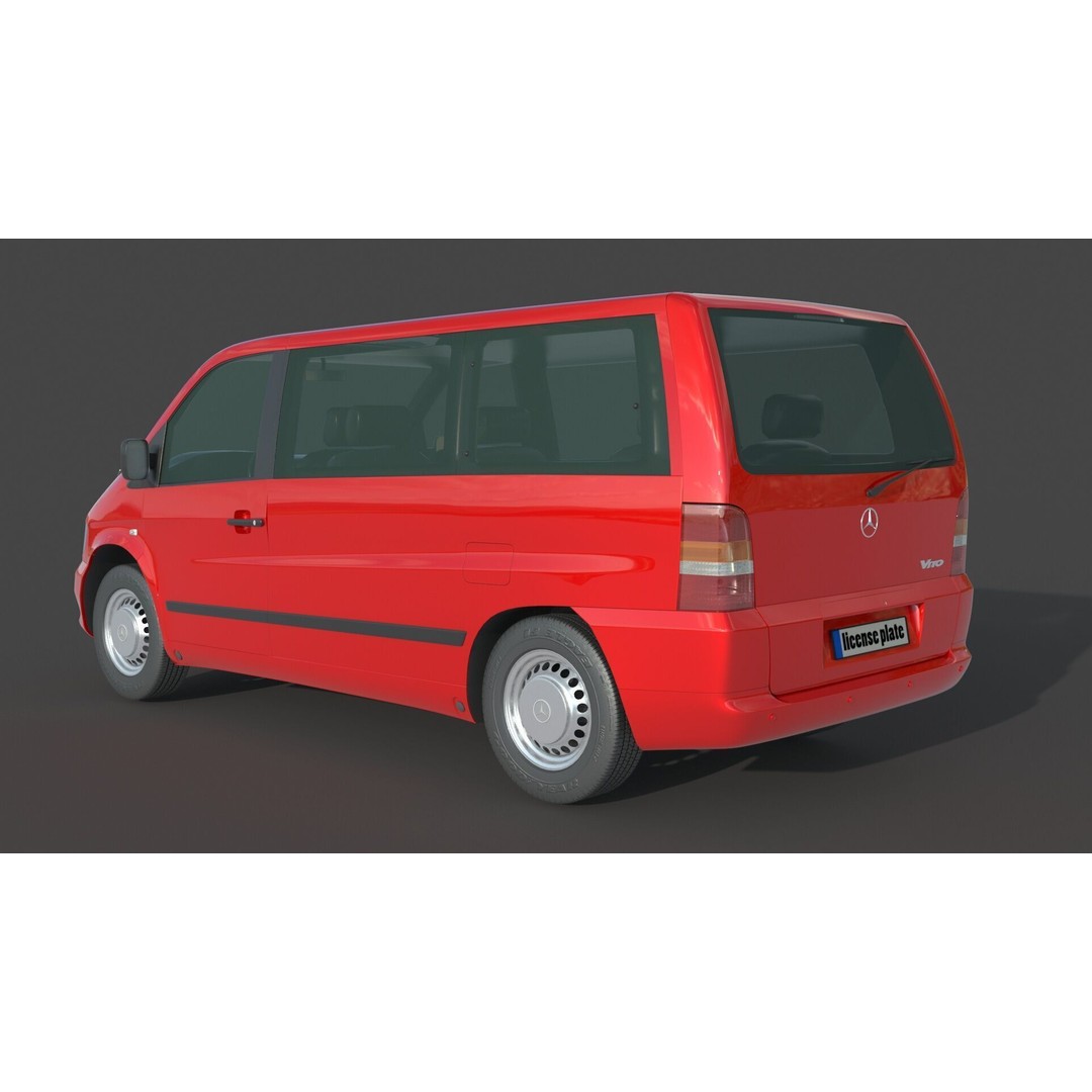 Mercedes Benz Vito 3D Model – Detailed Vehicle Asset, FBX, PBR - View 7