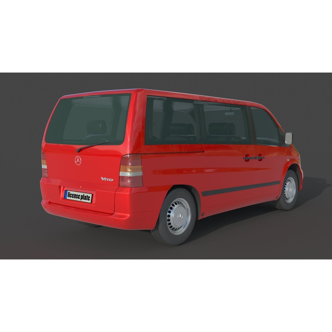 Mercedes Benz Vito 3D Model – Detailed Vehicle Asset, FBX, PBR - View 8