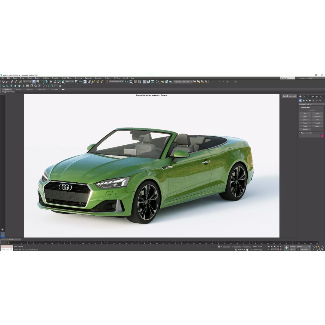 Audi A5 Cabriolet 2020 3D Model – High Poly PBR Asset, FBX, Blender