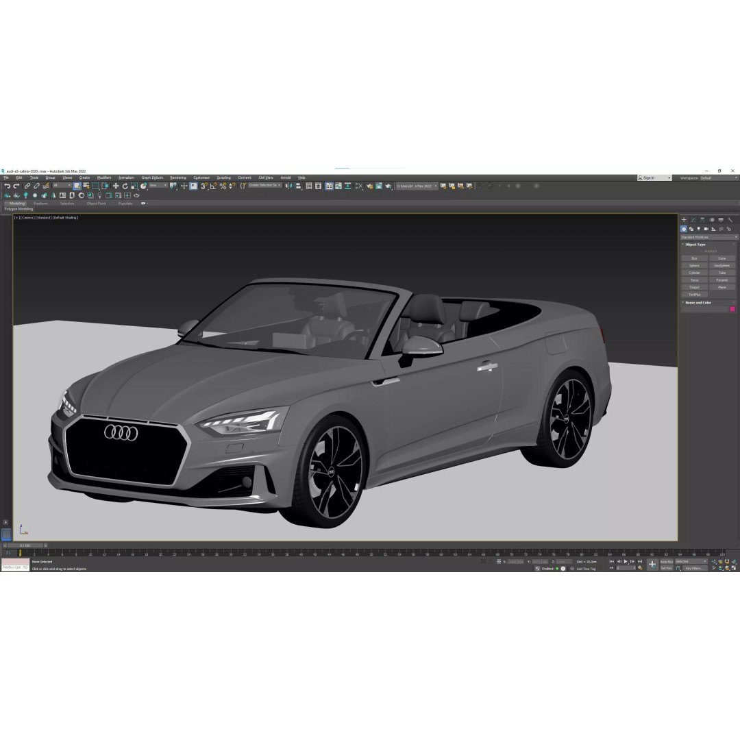 Audi A5 Cabriolet 2020 3D Model – High Poly PBR Asset, FBX, Blender - View 19