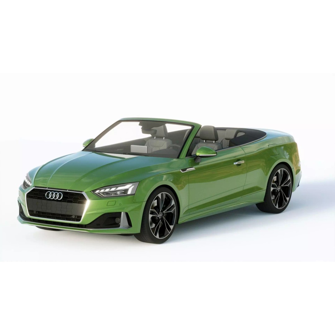 Audi A5 Cabriolet 2020 3D Model – High Poly PBR Asset, FBX, Blender - View 3