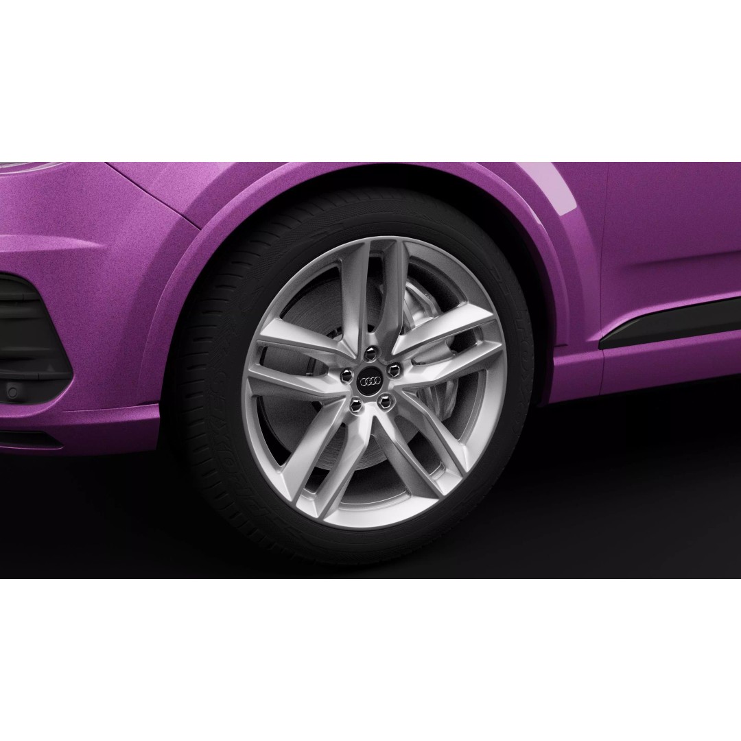 Audi Q7 TFSI e Fuchsia 3D Model – Rigged PBR Asset, Blender, FBX, OBJ - View 14